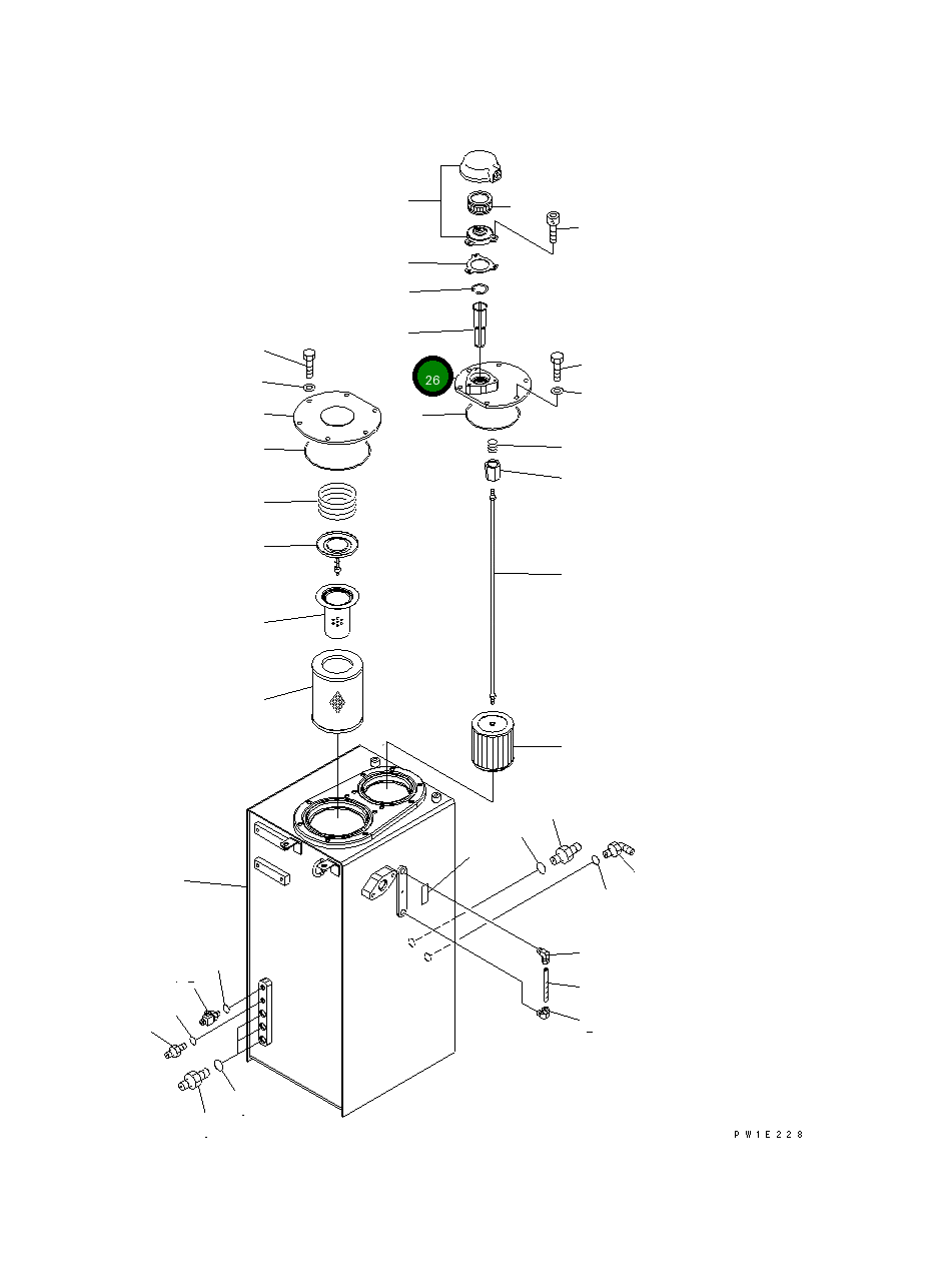 Крышка 22U-60-21450YN Komatsu