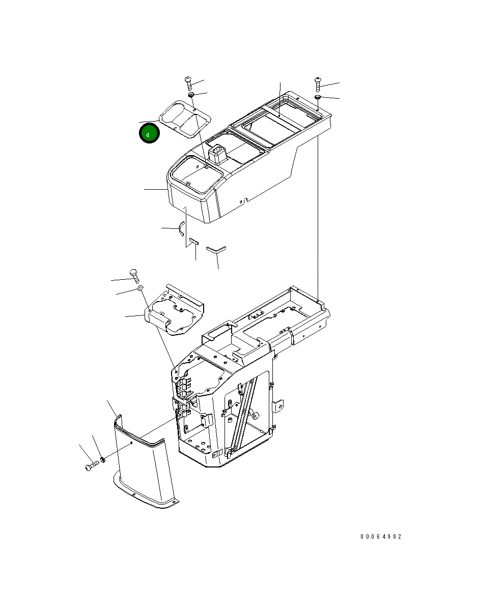 Крышка 418-U77-3681  Komatsu
