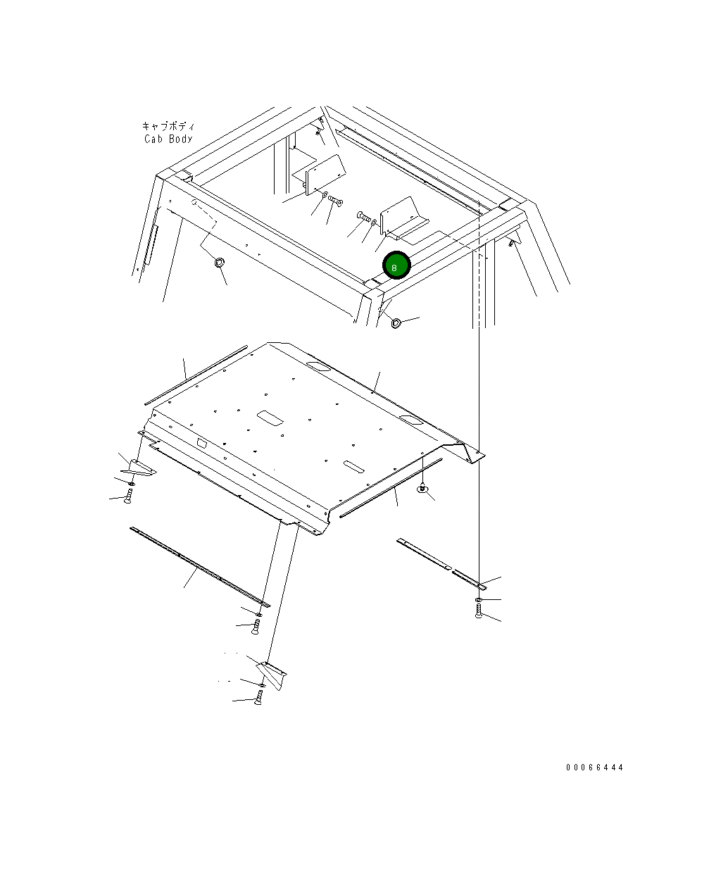 Крышка 561-54-83551  Komatsu