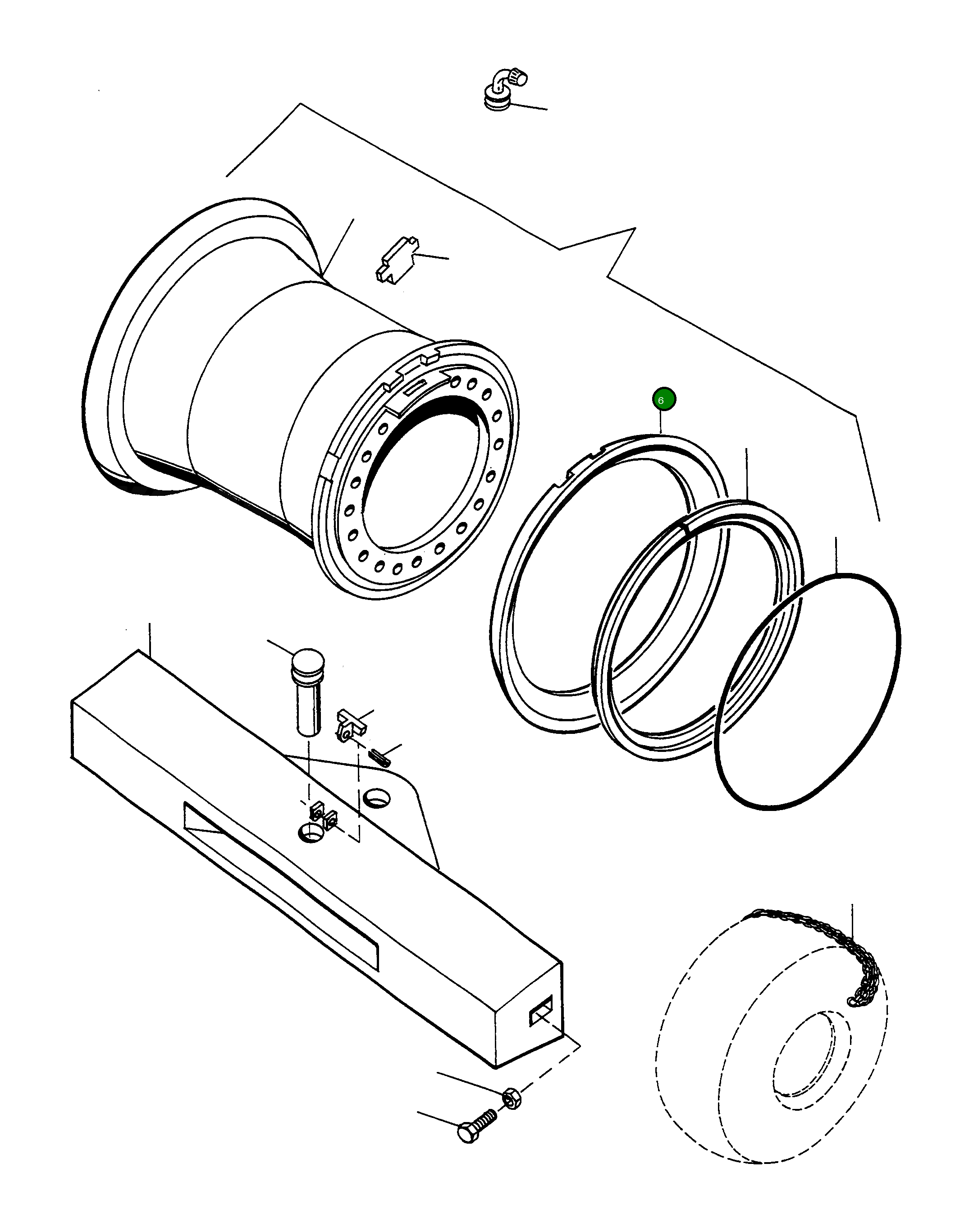 Кольцо 2970725M1  Komatsu