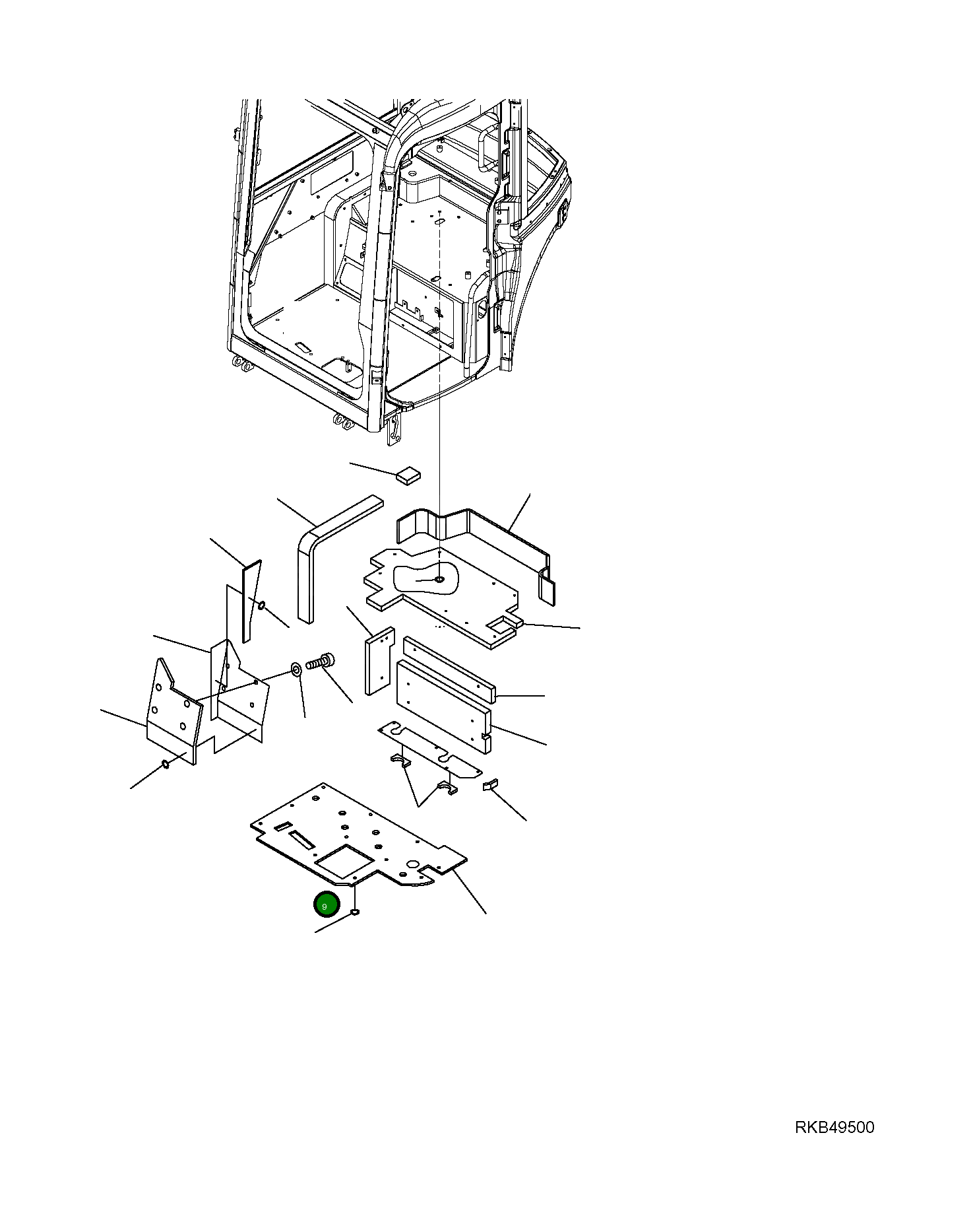 Крышка 22M-54-23630 Komatsu