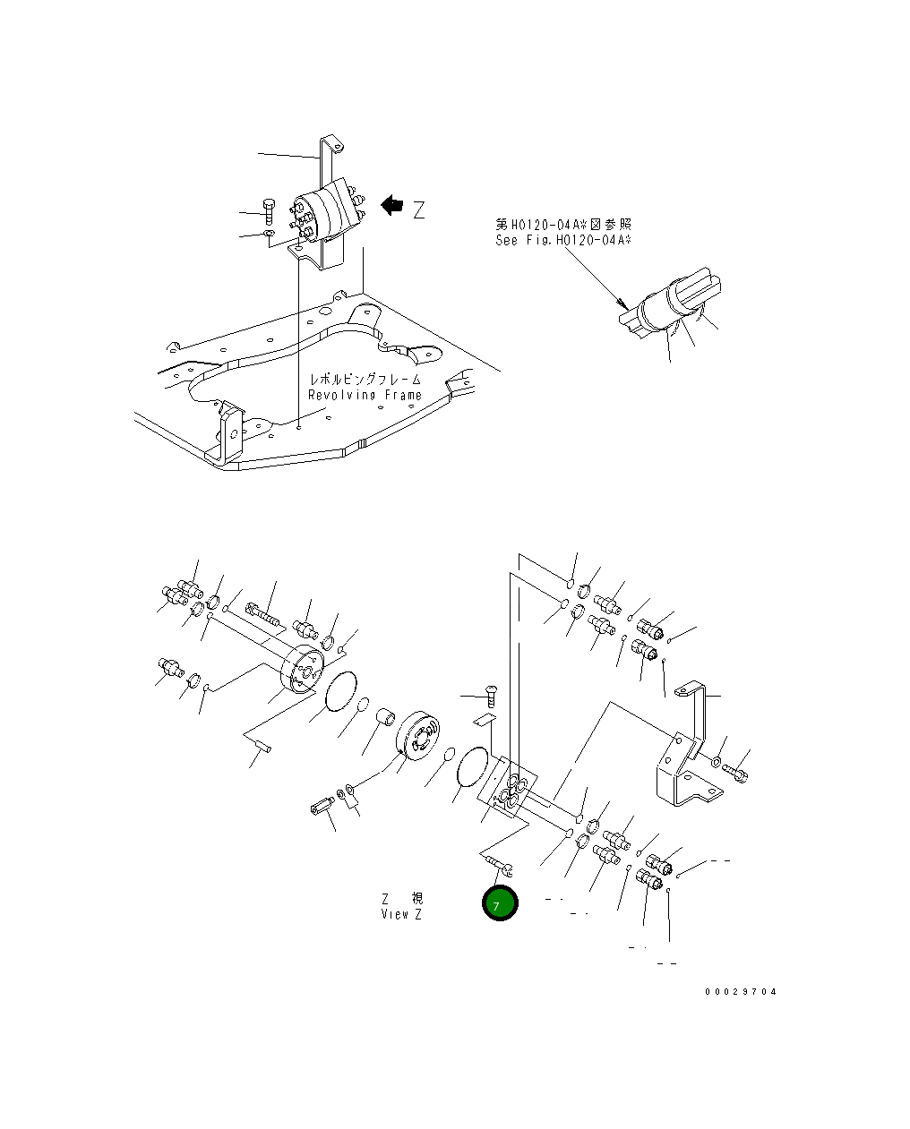 Болт 22J-62-1A670  Komatsu