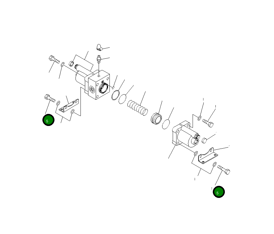 Болт 01010-B1255  Komatsu