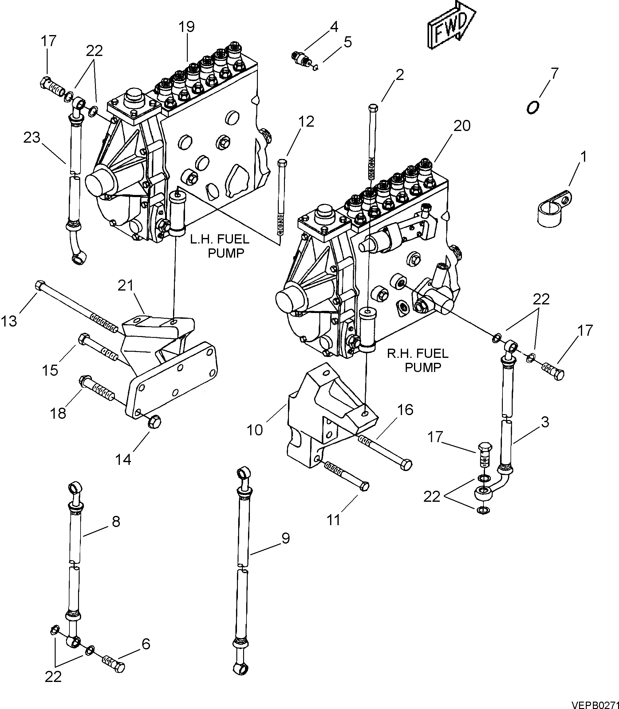 Болт 6216-74-7260  Komatsu