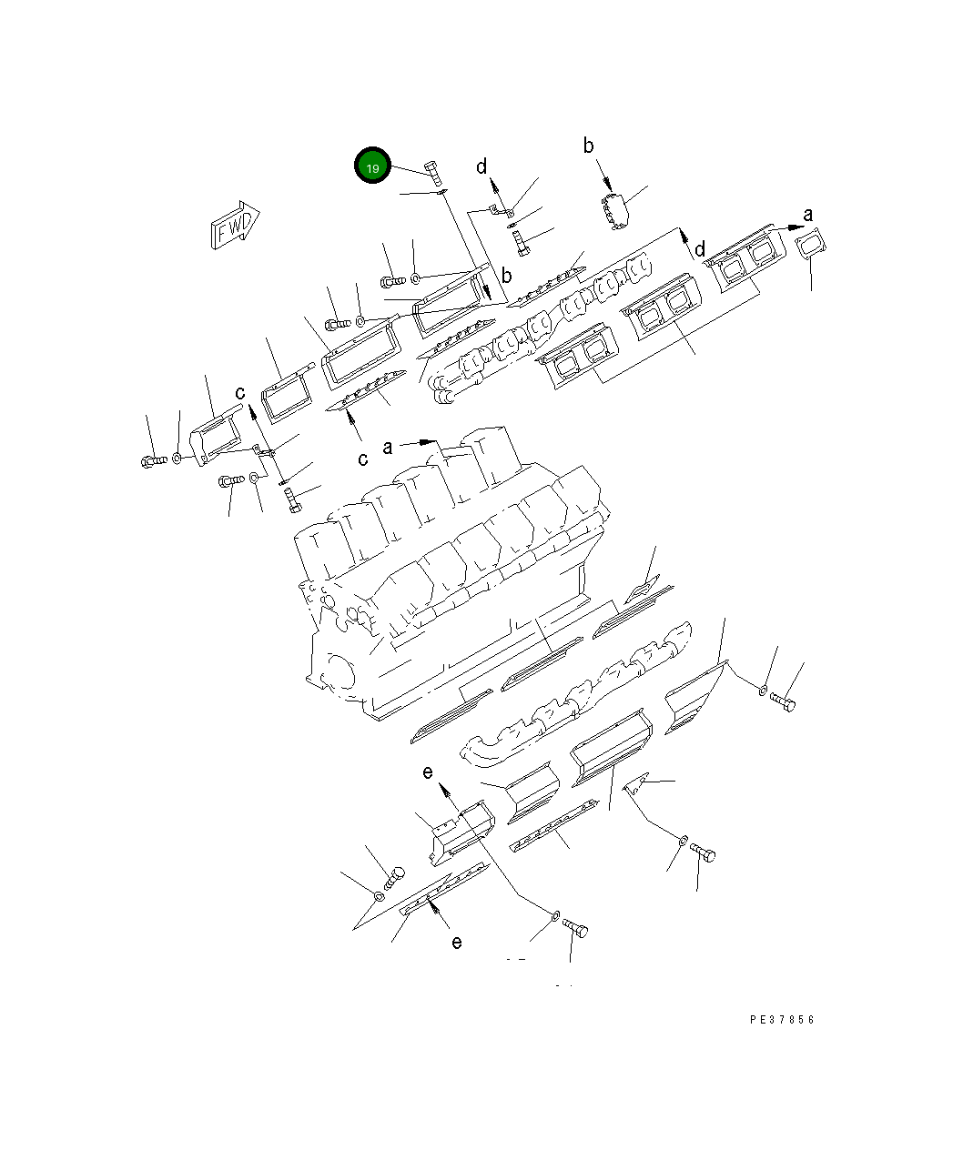 Болт 01010-E0616 Komatsu