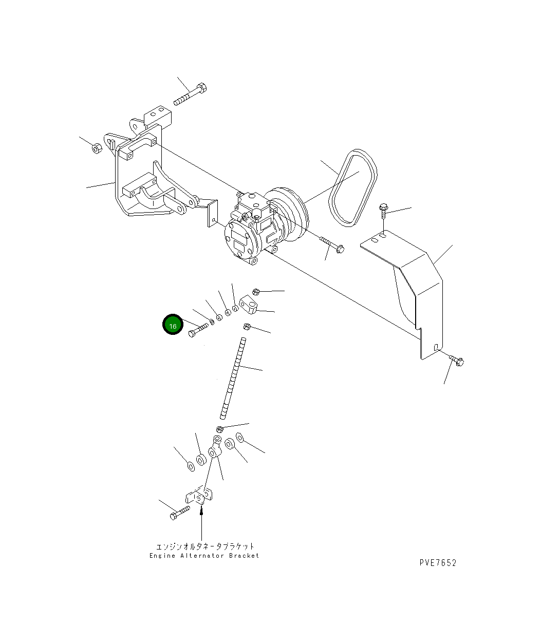 Болт 01018-21665 Komatsu