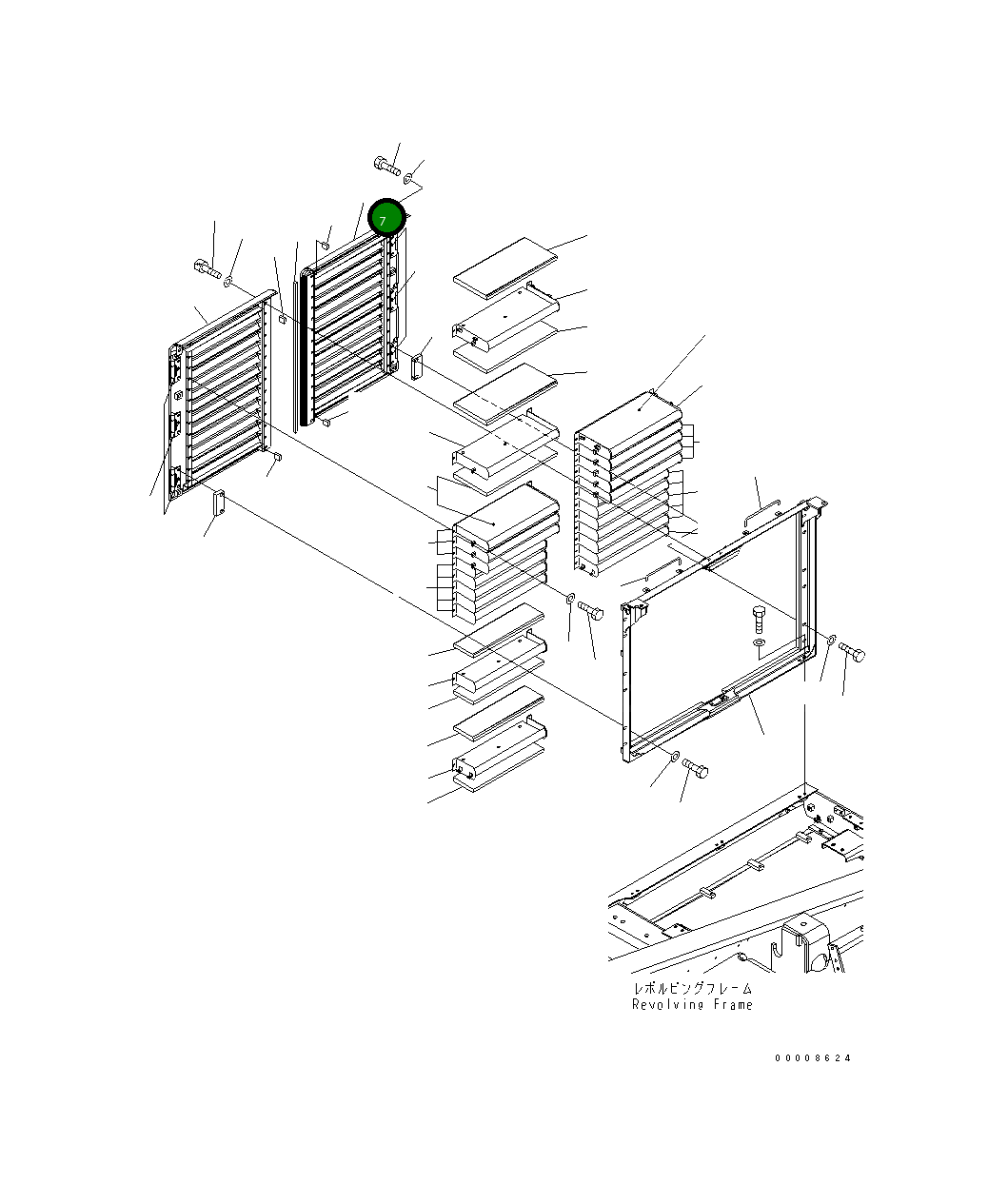Крышка 21M-54-18521  Komatsu