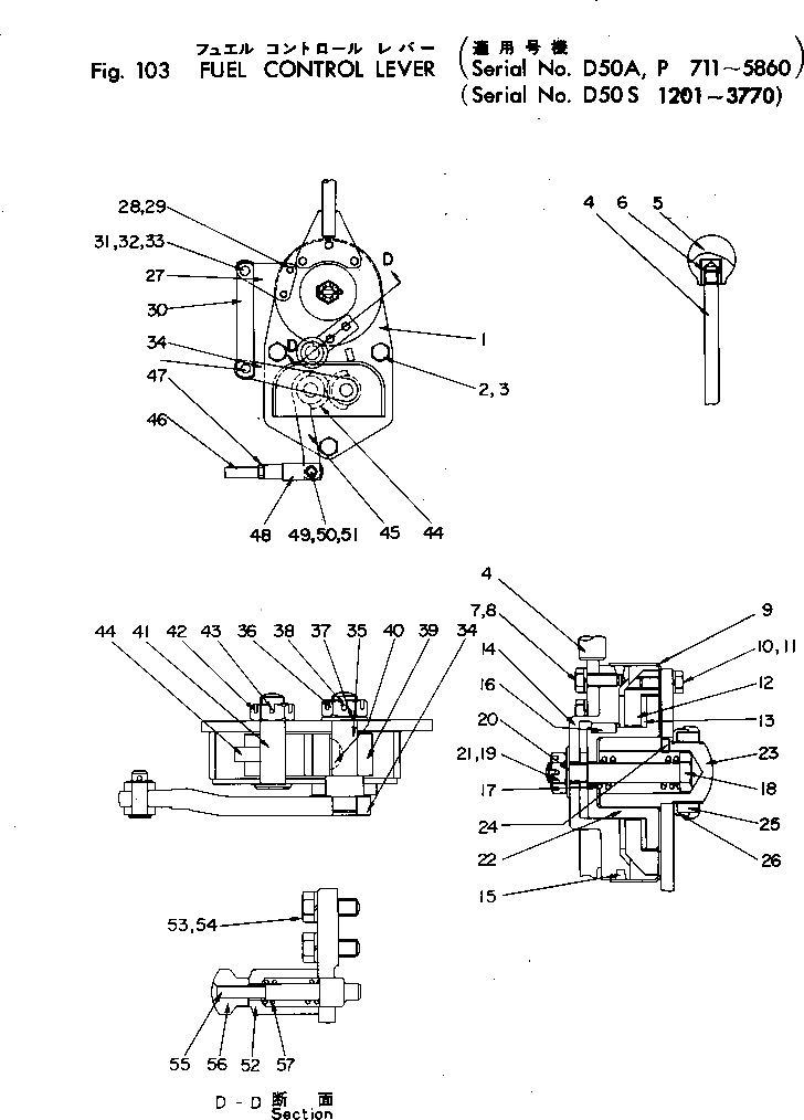 Болт D50-Q154  Komatsu