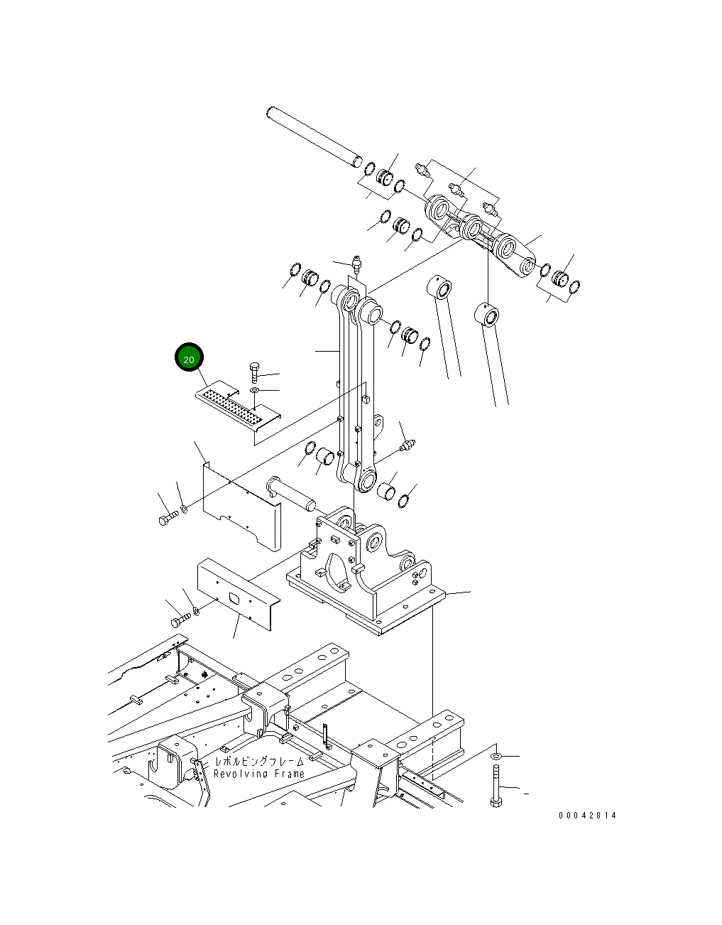 Крышка 21M-46-24222 Komatsu