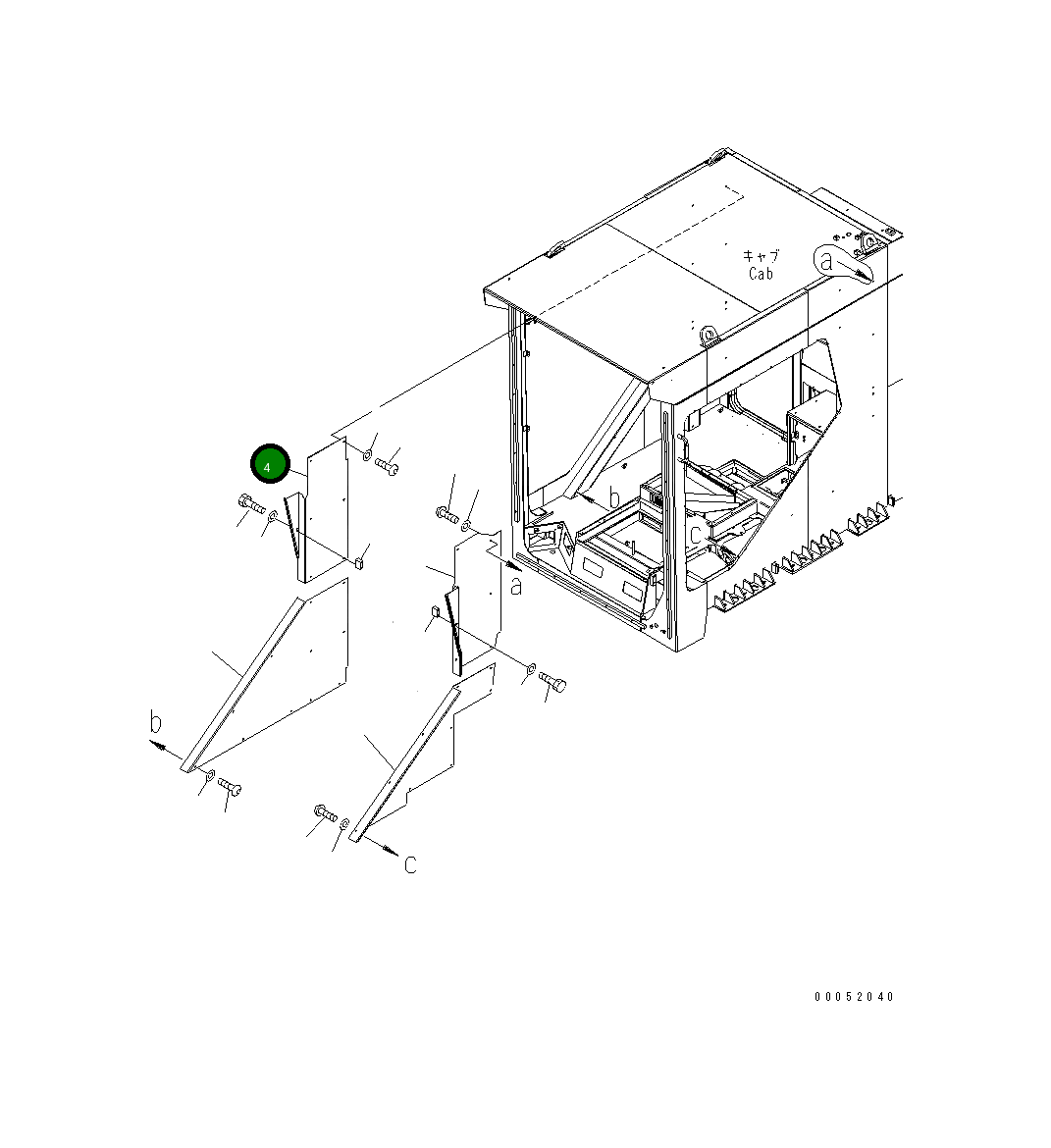 Крышка 21T-54-36581 Komatsu