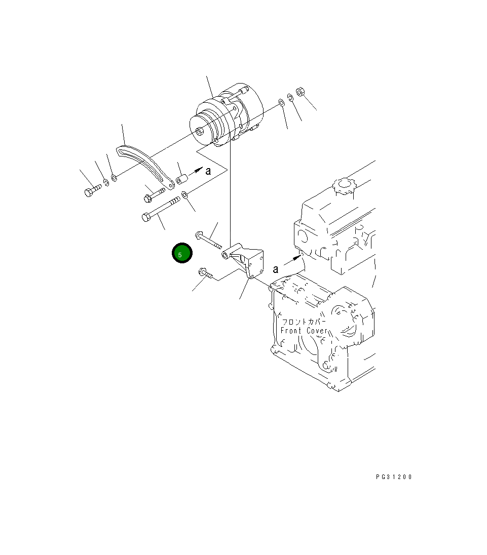 Болт 6112-21-6580 Komatsu
