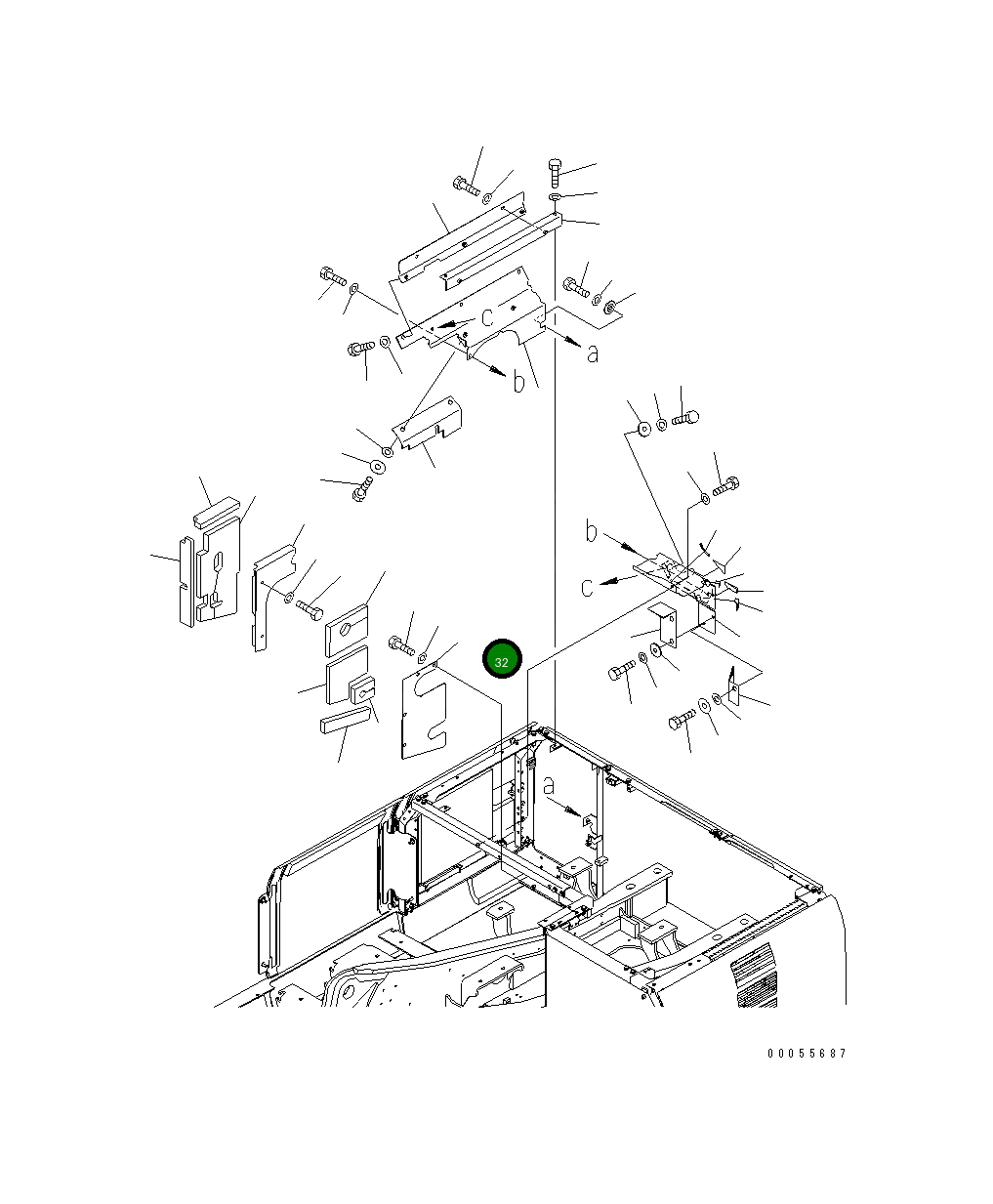 Крышка 21K-54-74260  Komatsu