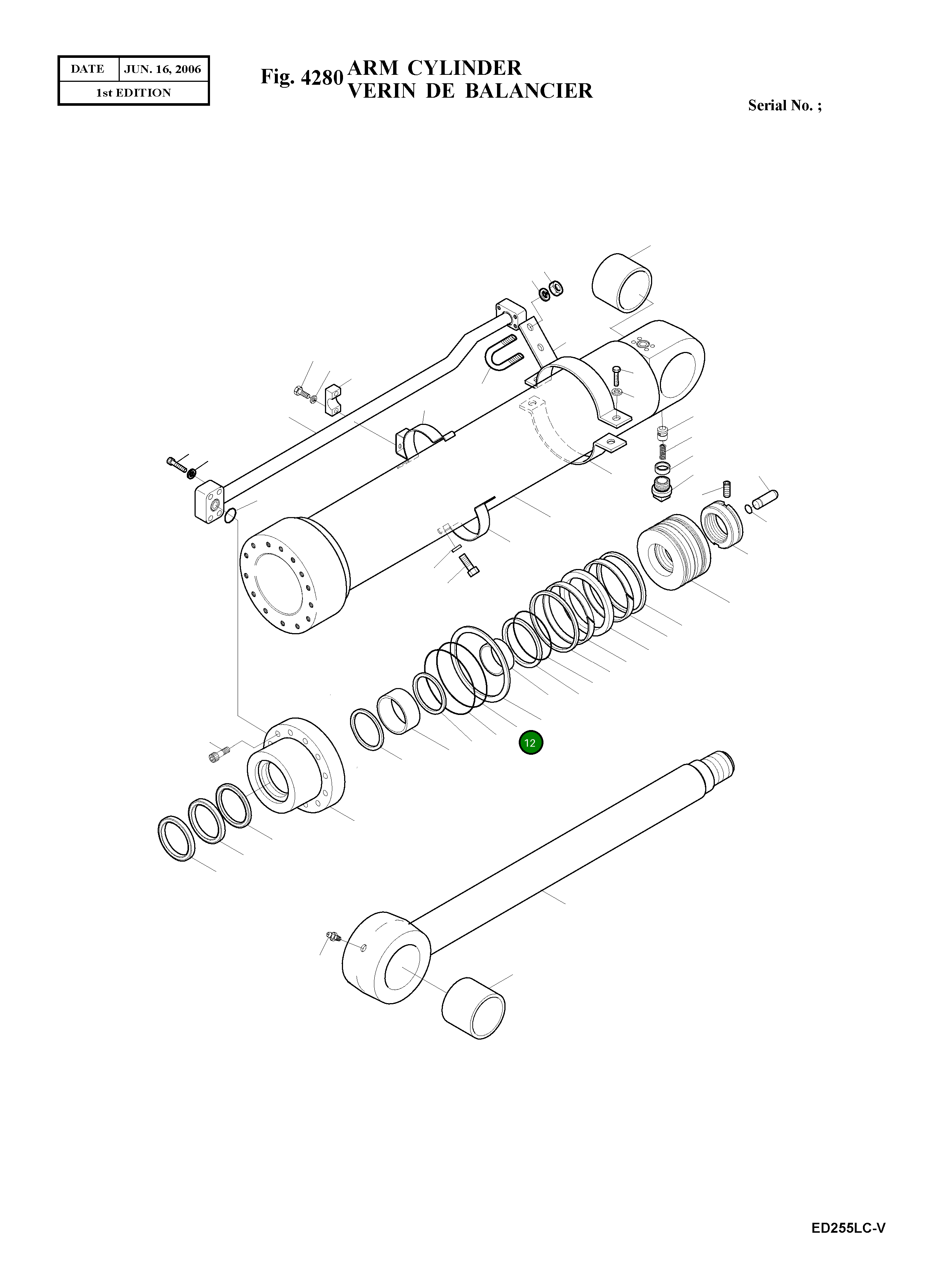 Кольцо уплотнительное (O-Ring) E6311741 Komatsu