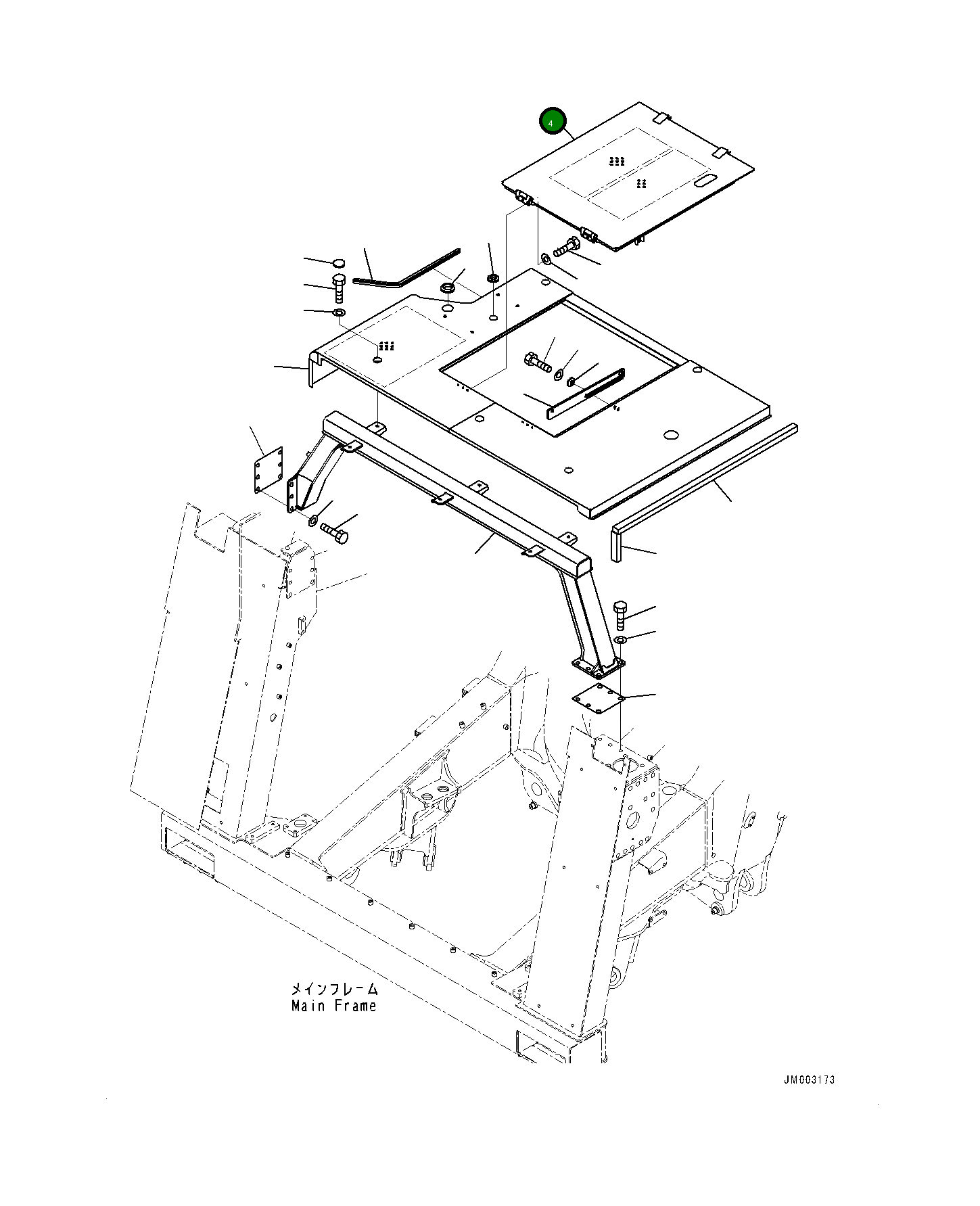 Крышка 561-54-8A221 Komatsu