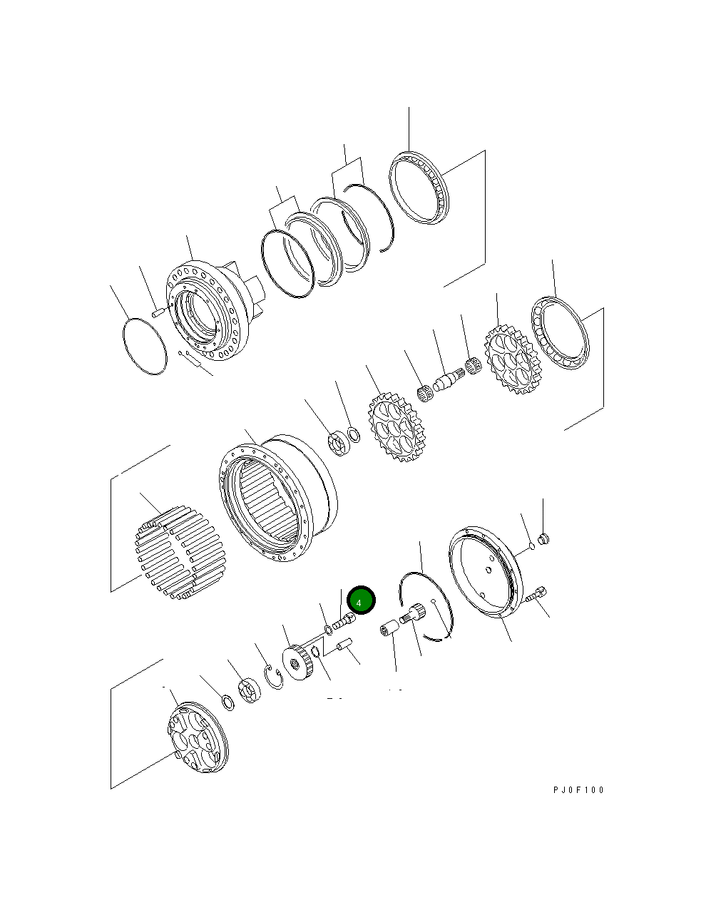 Болт TZ481B1019-00 Komatsu
