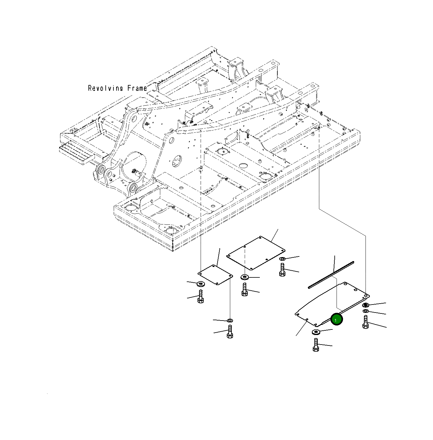 Крышка 21K-54-J1220 Komatsu