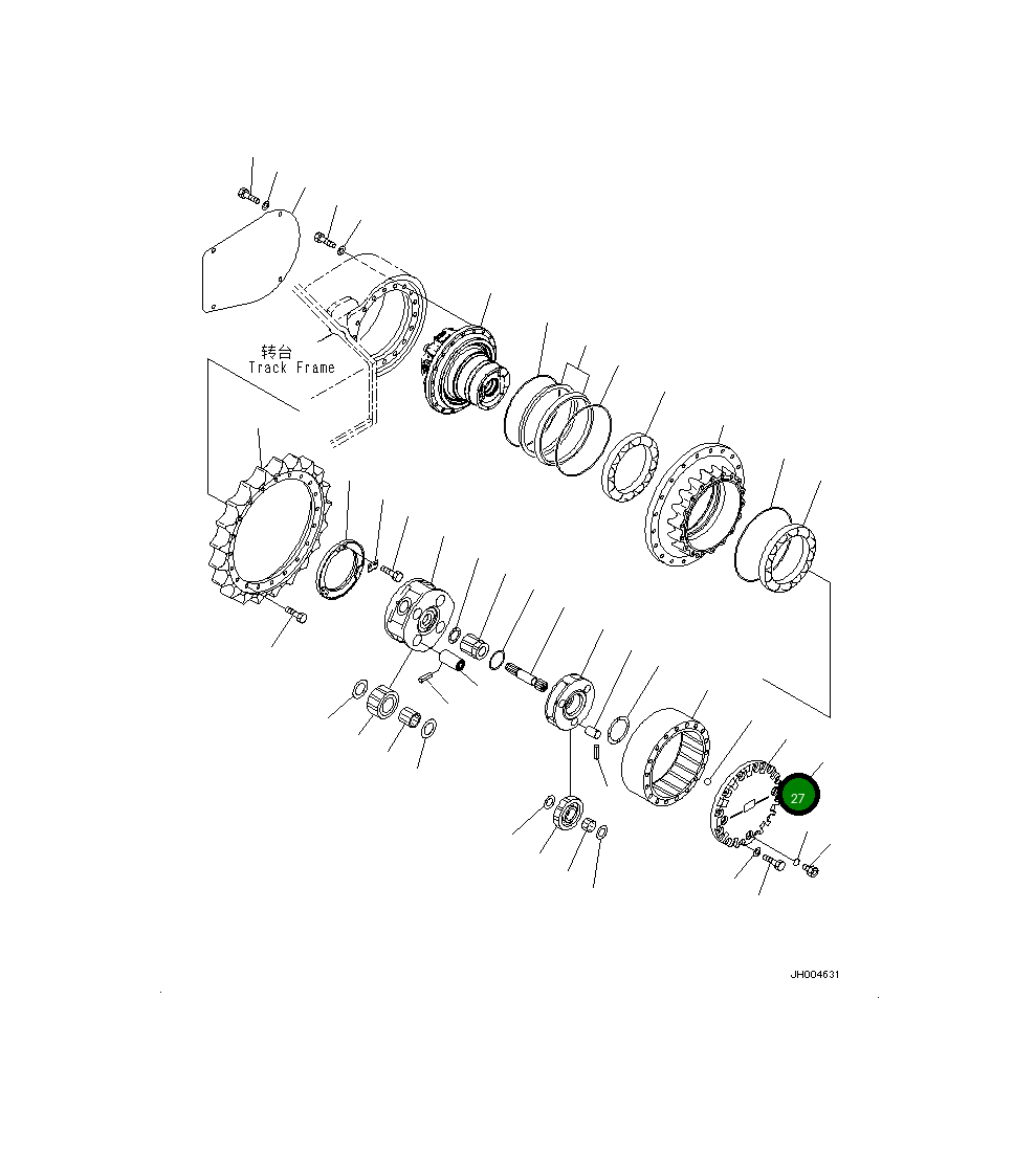 Крышка 20Y-27-42190 Komatsu
