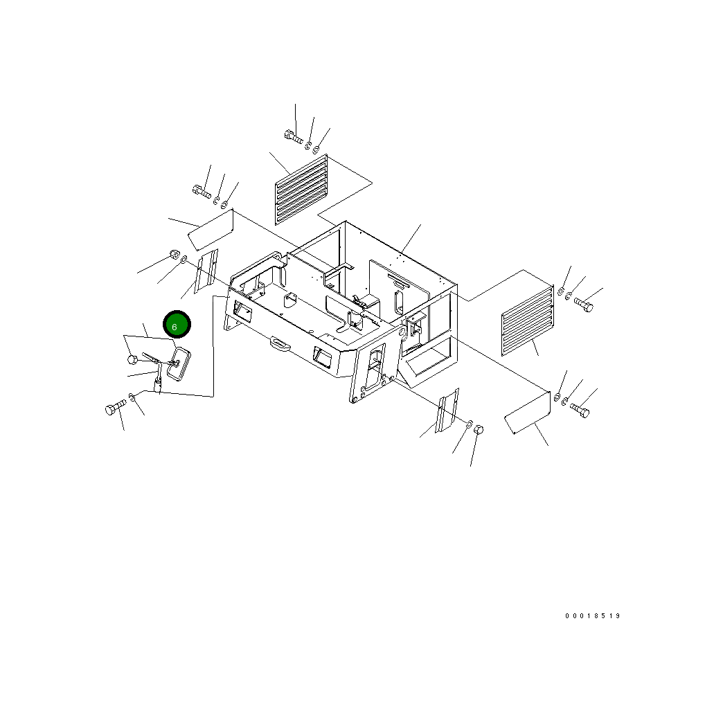 Крышка 266-53-98220  Komatsu
