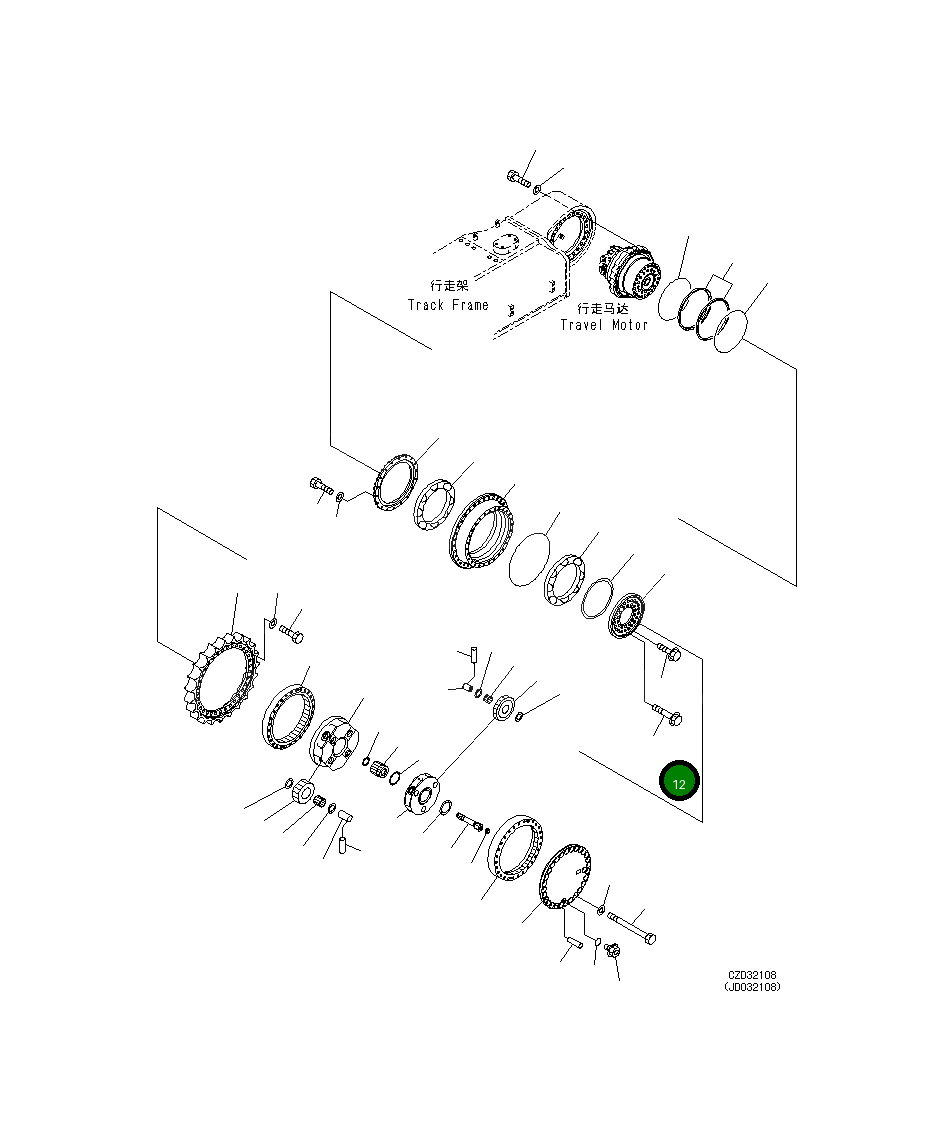 Болт 208-27-52311 Komatsu
