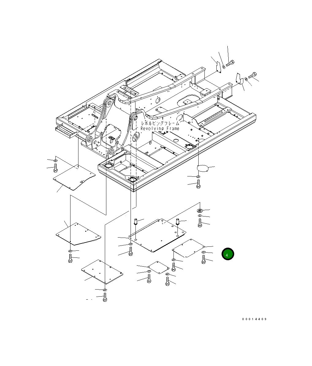 Крышка 20Y-54-61980  Komatsu