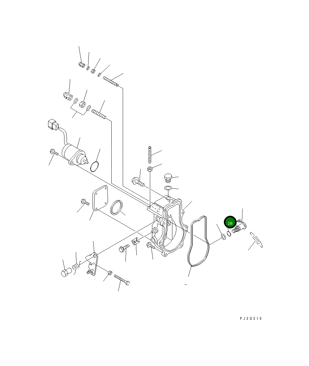 Кольцо уплотнительное (O-Ring) YM129155-61830 Komatsu