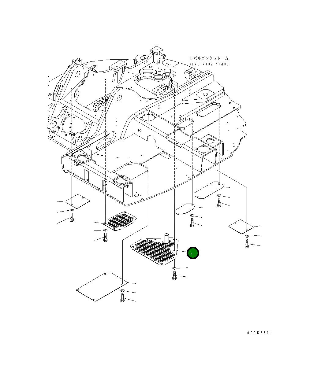 Крышка 22B-54-22611  Komatsu