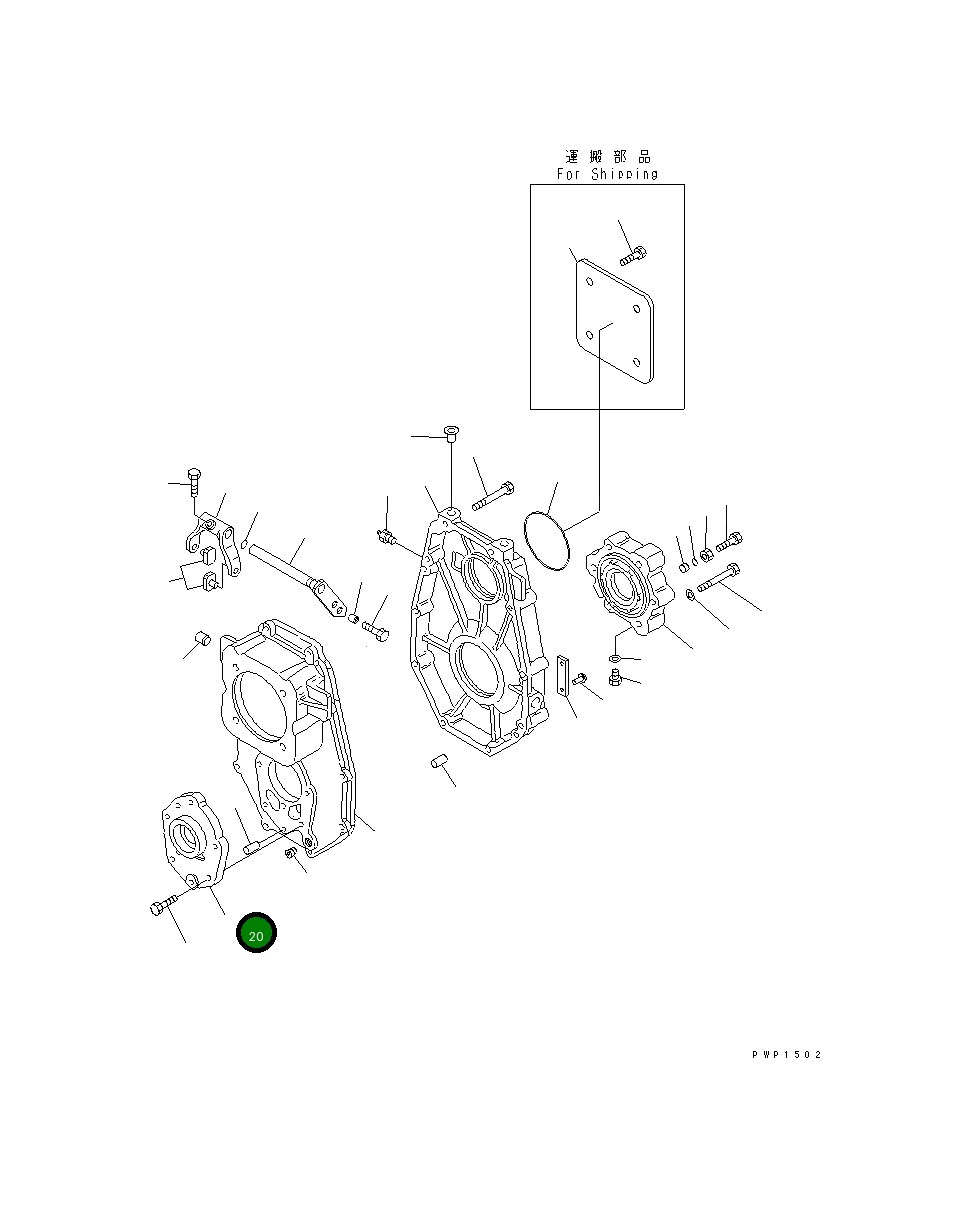 Крышка 20E-14-K1750 Komatsu