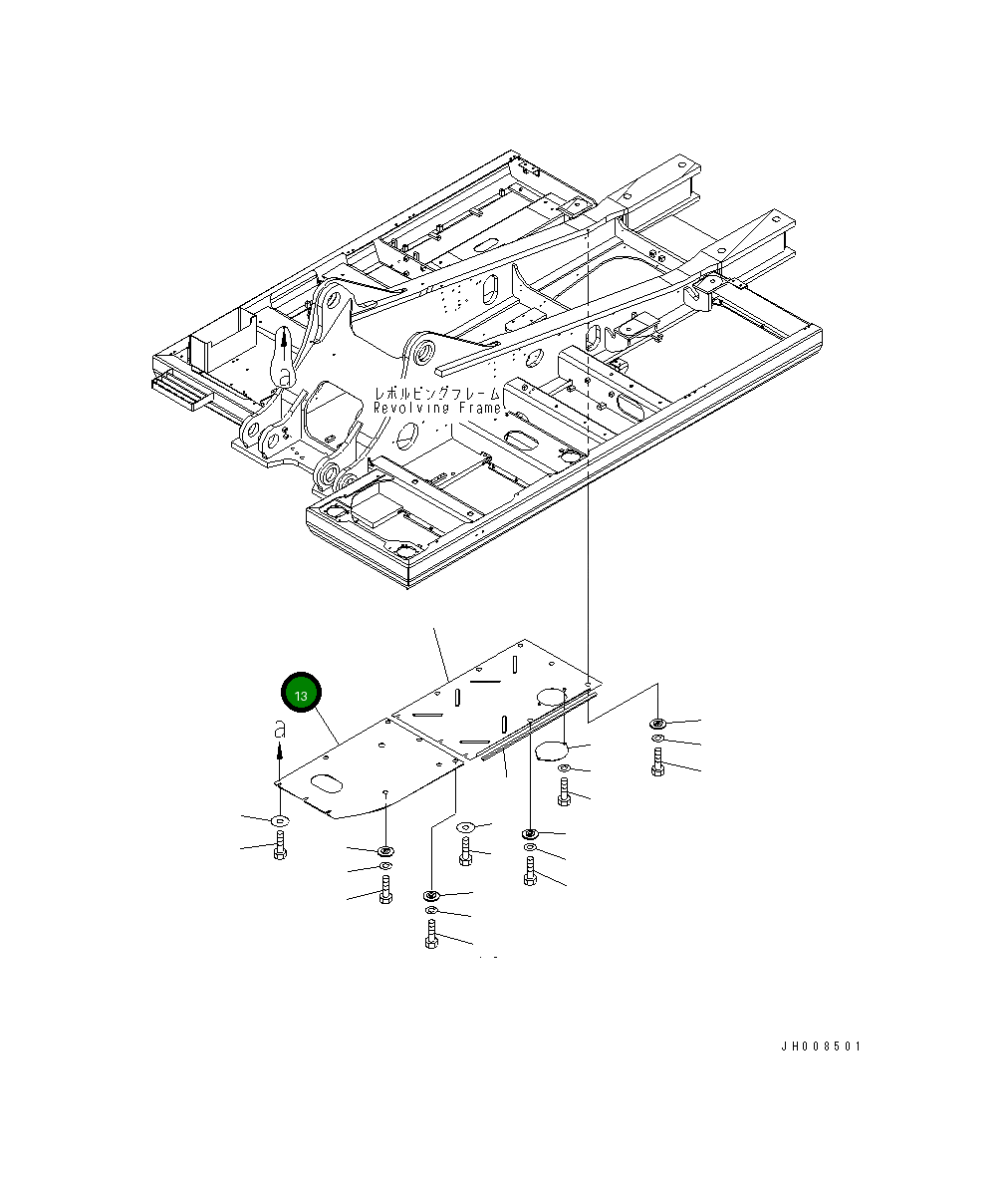 Крышка 208-54-72580  Komatsu