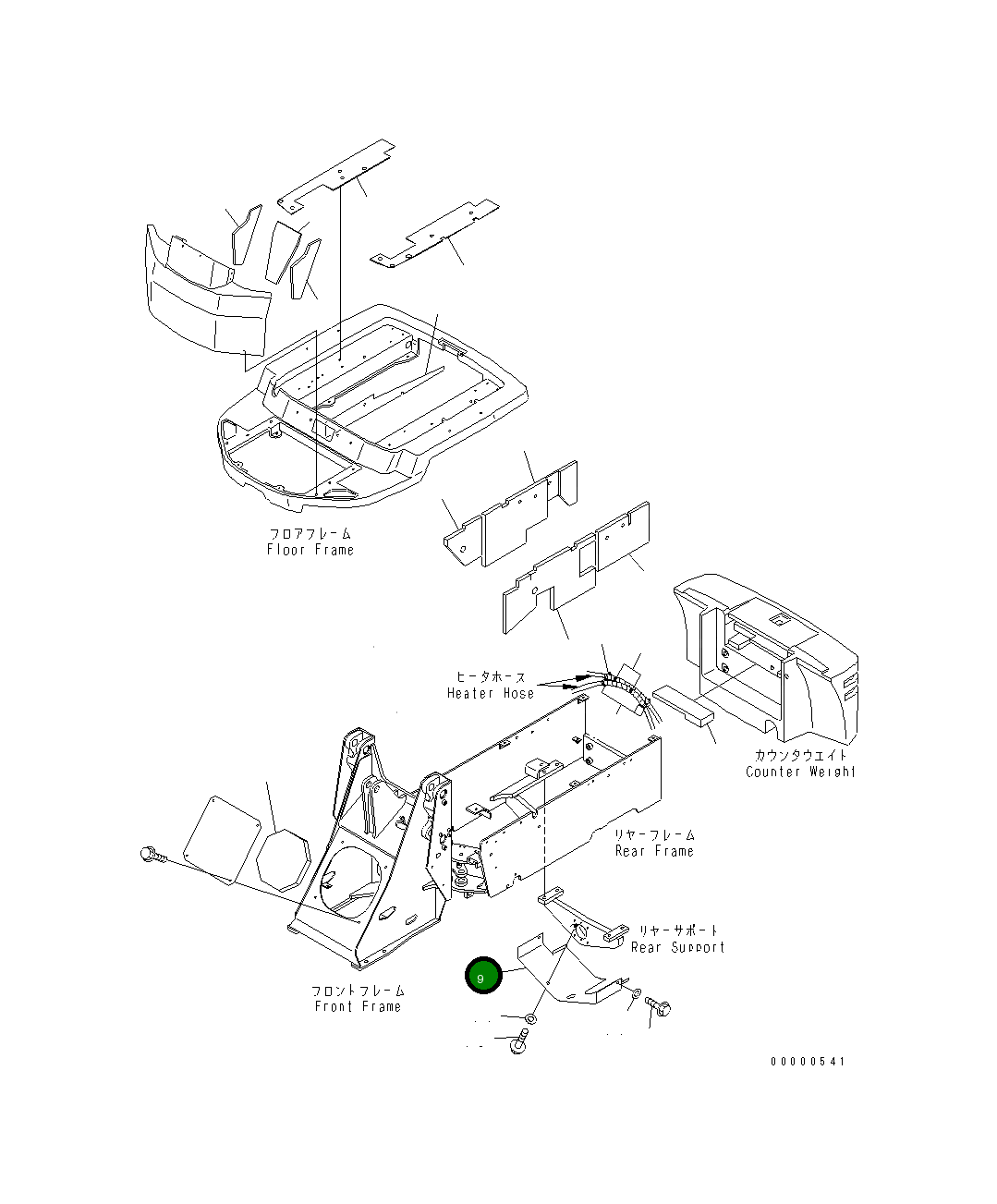 Крышка 362-54-41110 Komatsu