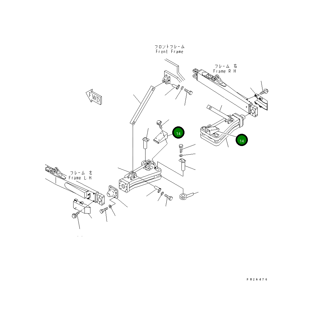 Крышка 41D-70-25310 Komatsu
