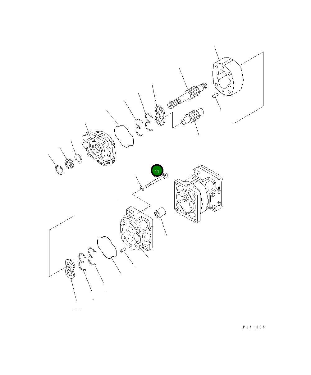 Болт 01253-61605 Komatsu