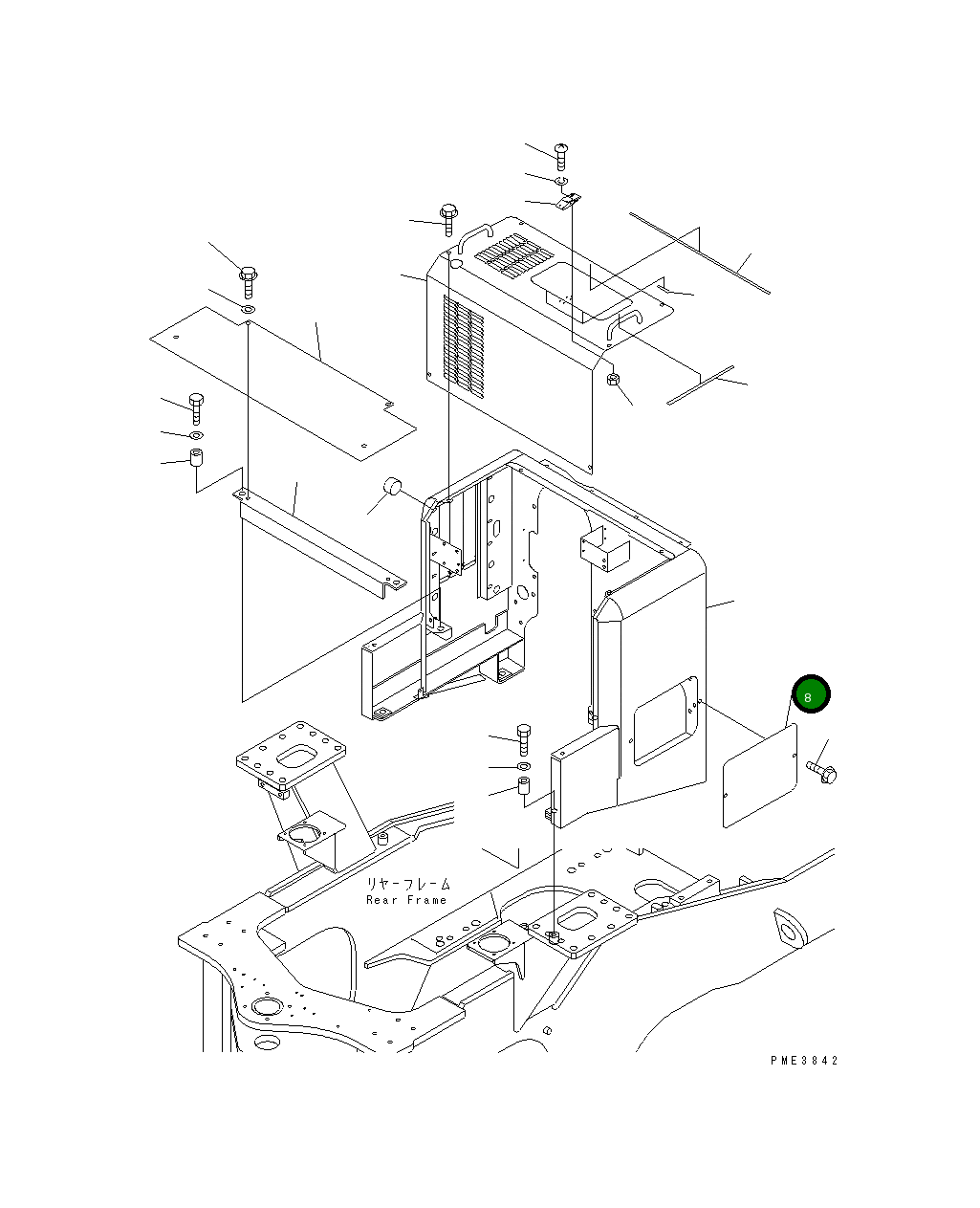 Крышка 425-54-21370 Komatsu