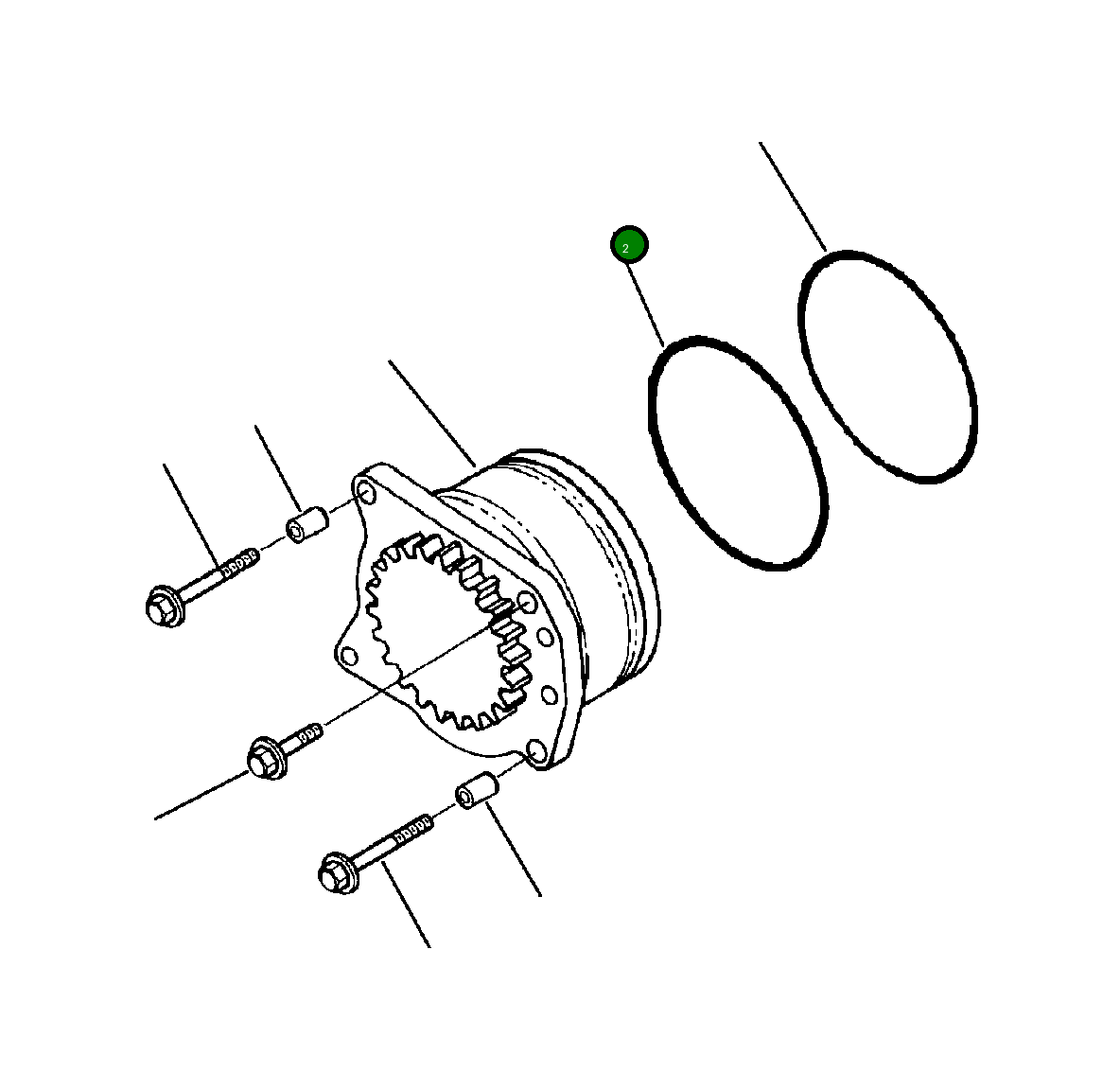Кольцо уплотнительное (O-Ring) 1246 382 H1  Komatsu