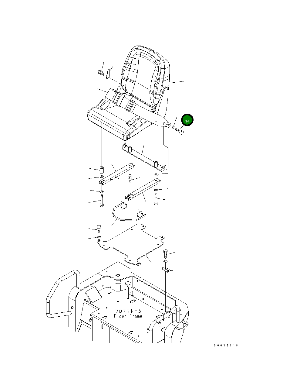 Болт 22M-57-21570 Komatsu