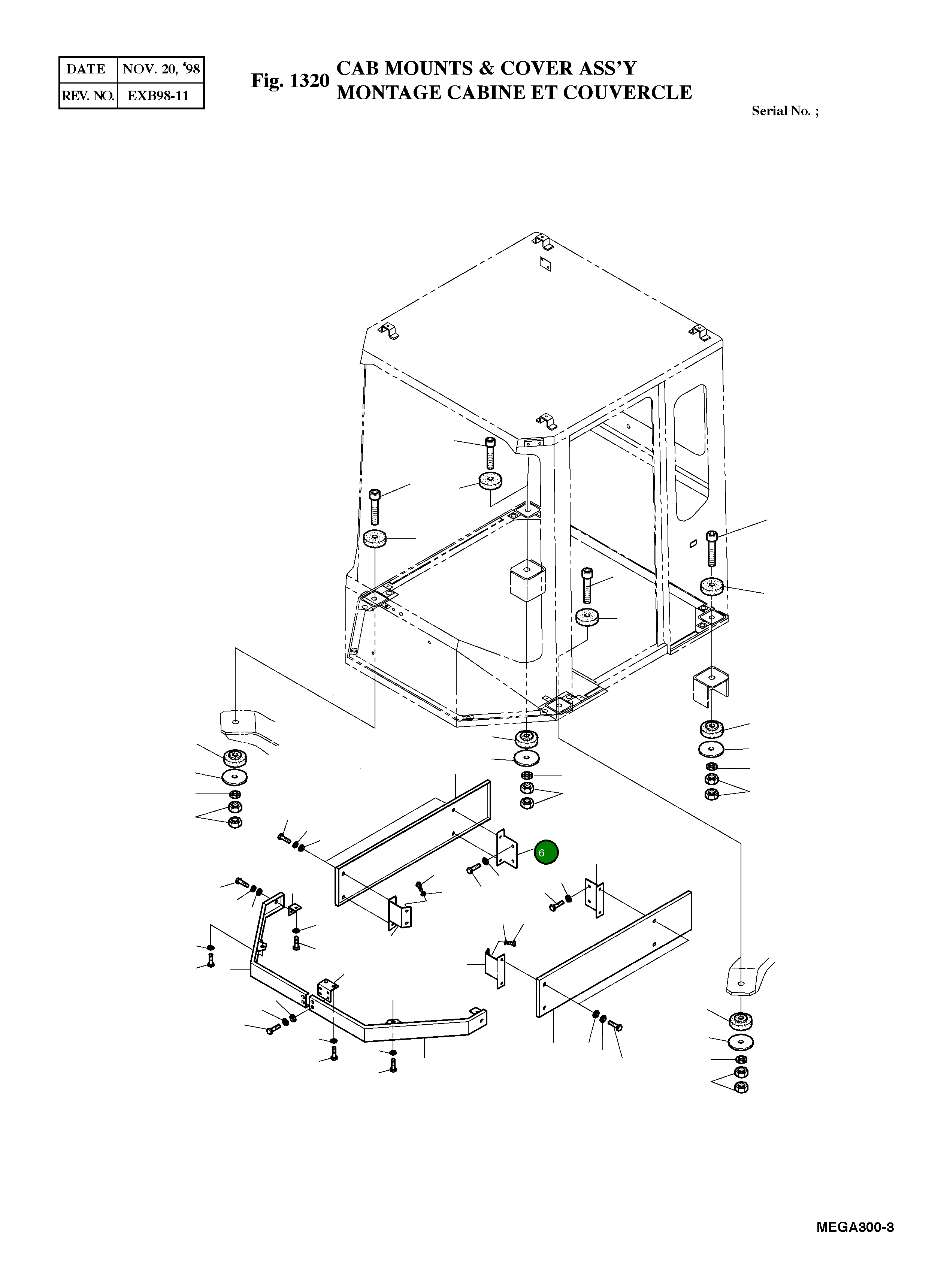 Крышка 4621-4465A  Komatsu