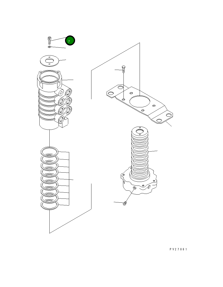 Болт UN716206012 Komatsu