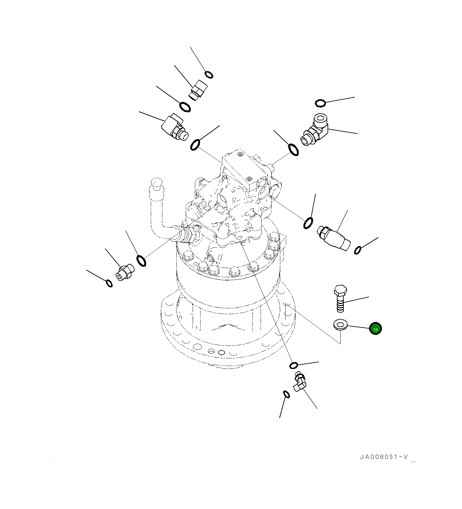 Болт 203-26-13170 Komatsu