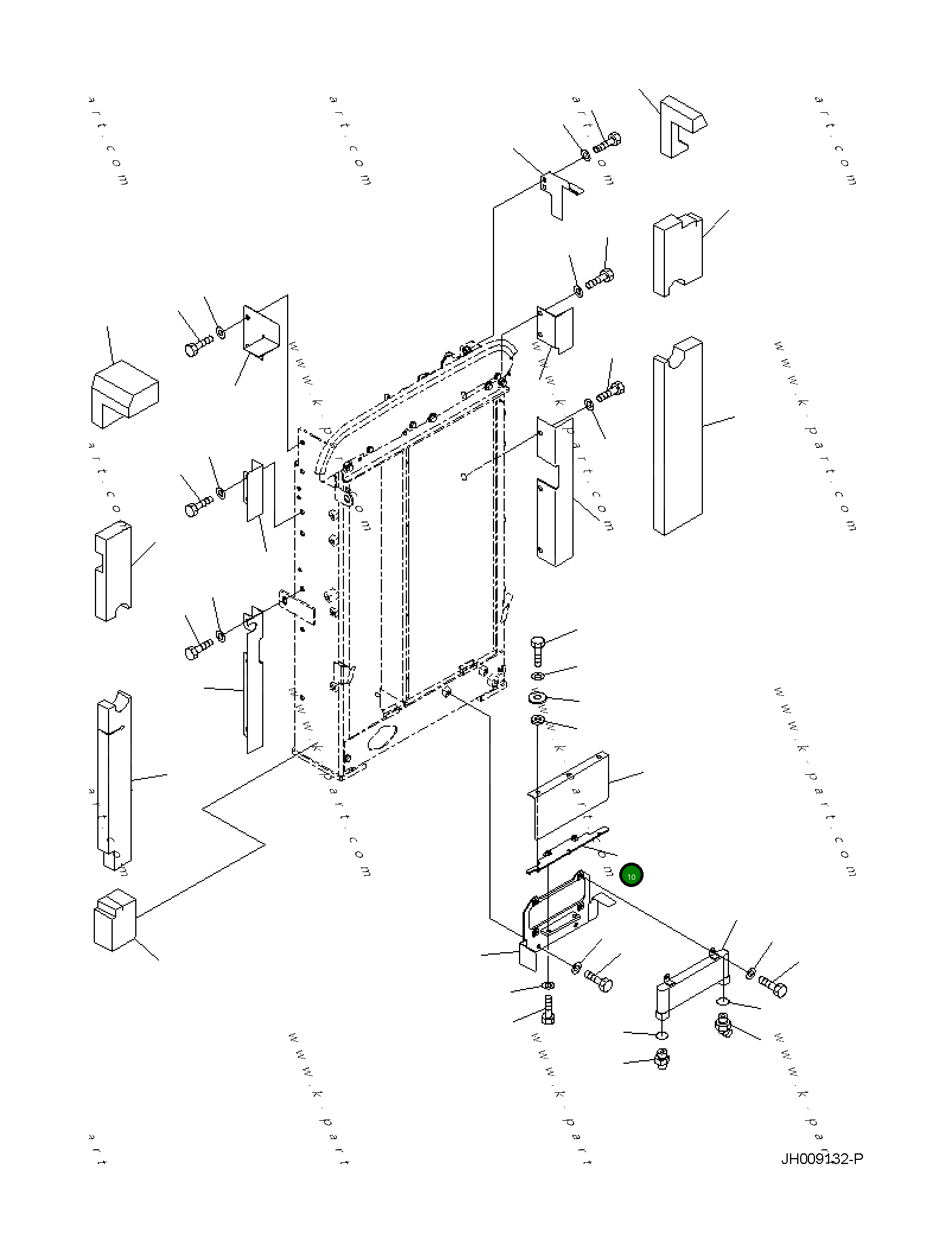 Крышка 21K-03-41590  Komatsu