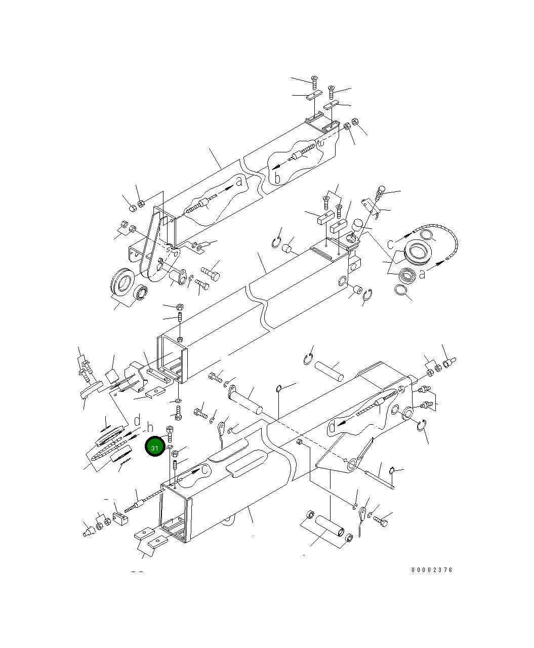 Болт MH21079-08025 Komatsu