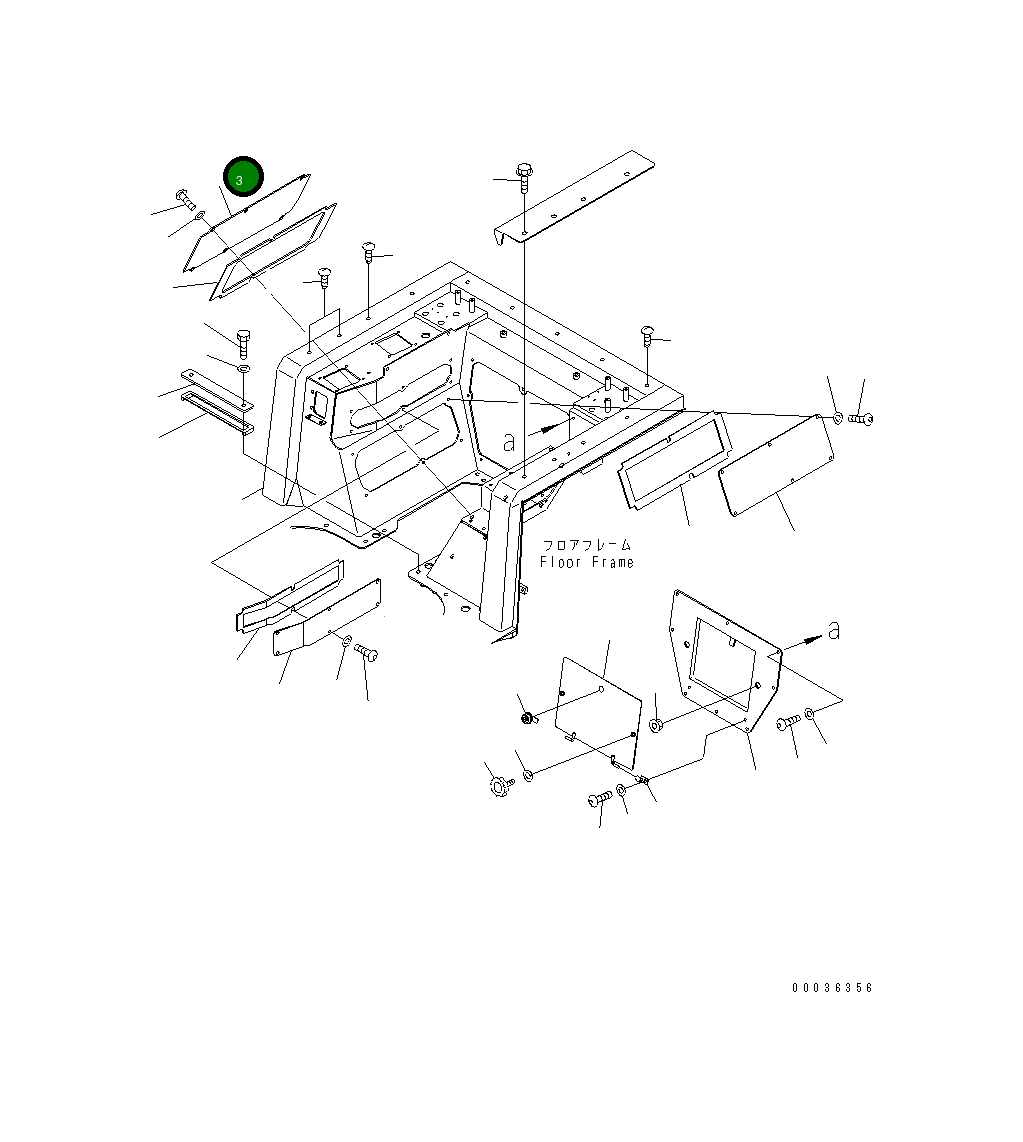 Крышка 14X-54-36361 Komatsu