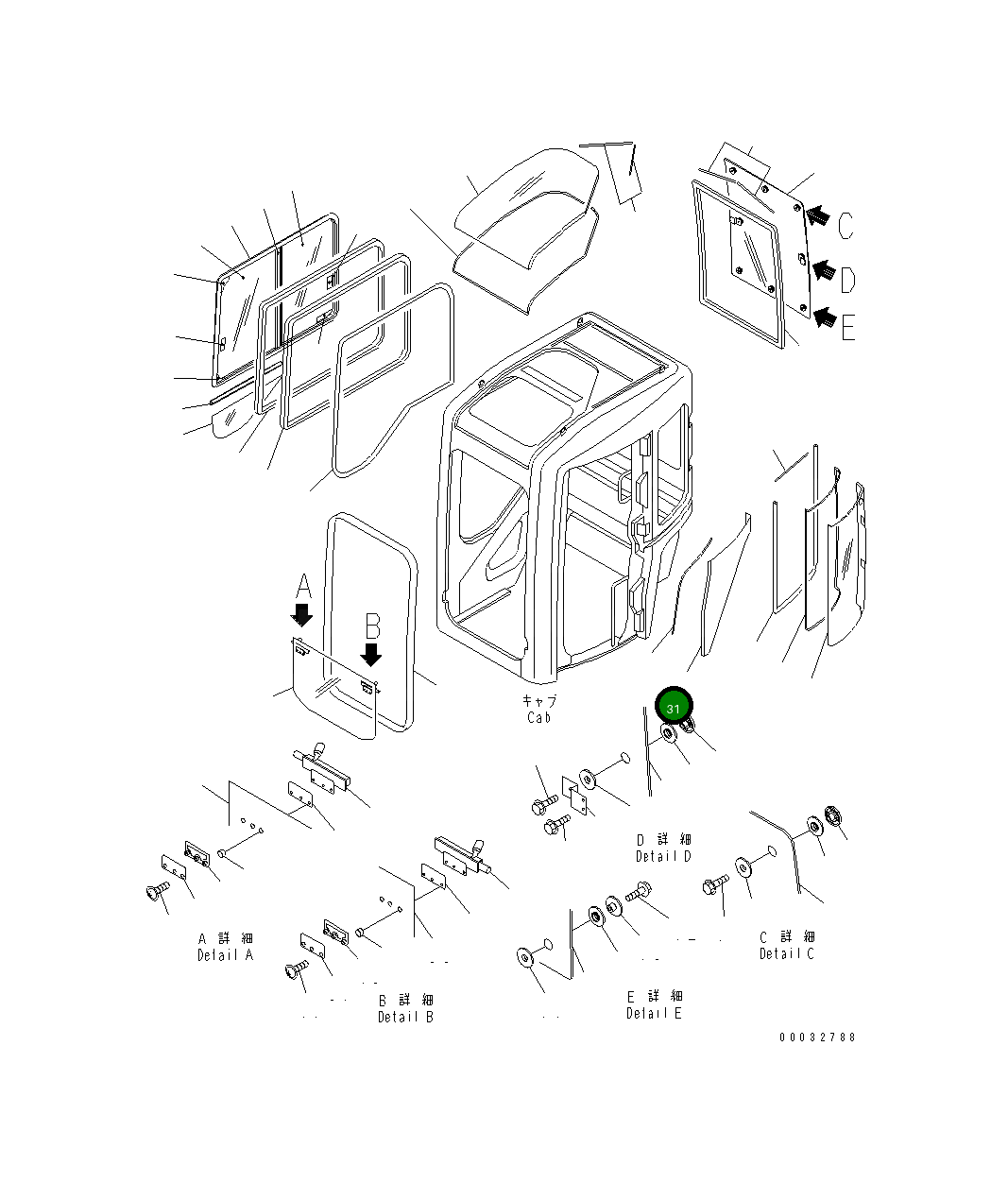 Крышка 22L-54-15691 Komatsu