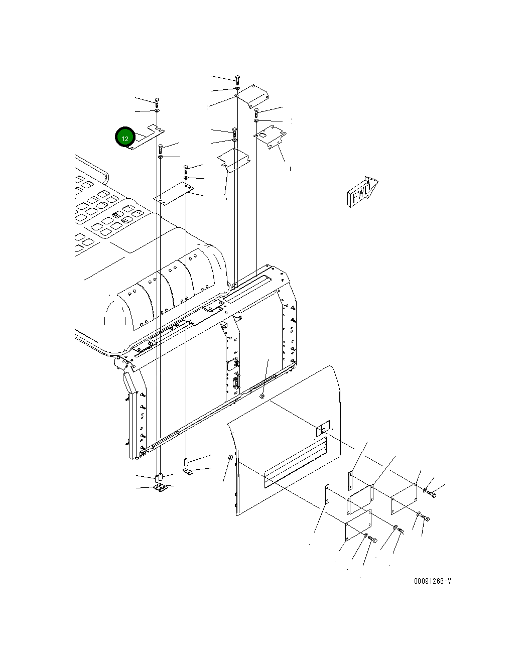 Крышка 208-54-74840  Komatsu