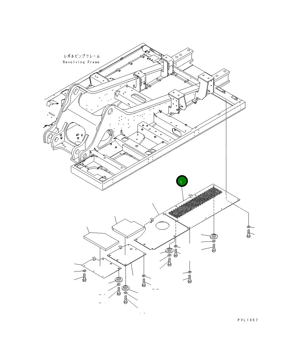 Крышка 21M-54-13431  Komatsu