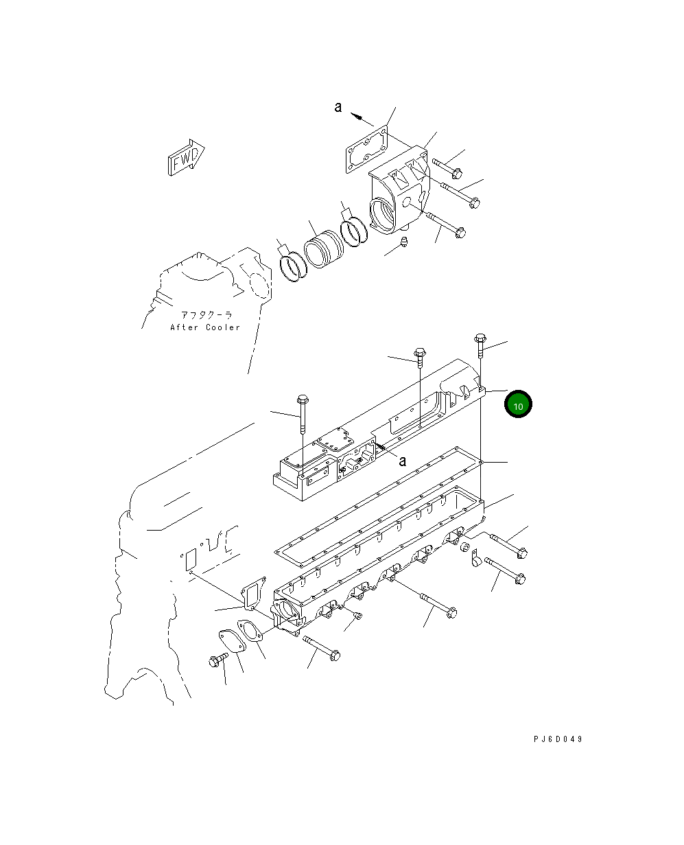 Крышка 6222-15-4210 Komatsu