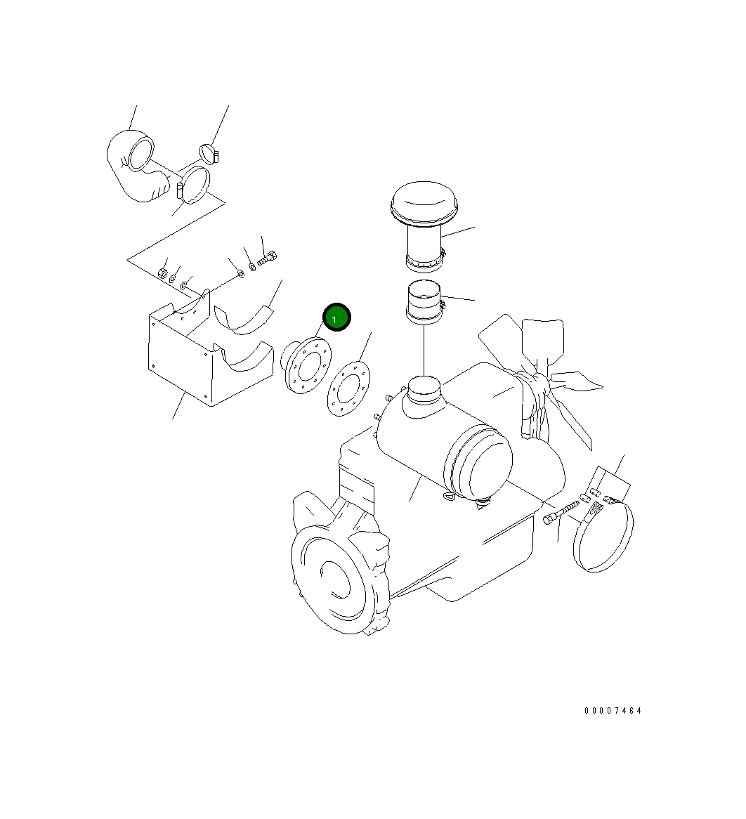 Крышка 23A-01-11110  Komatsu