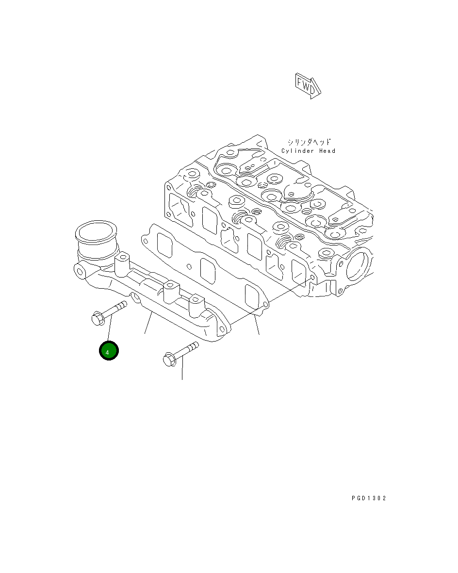 Болт 456-755 Komatsu