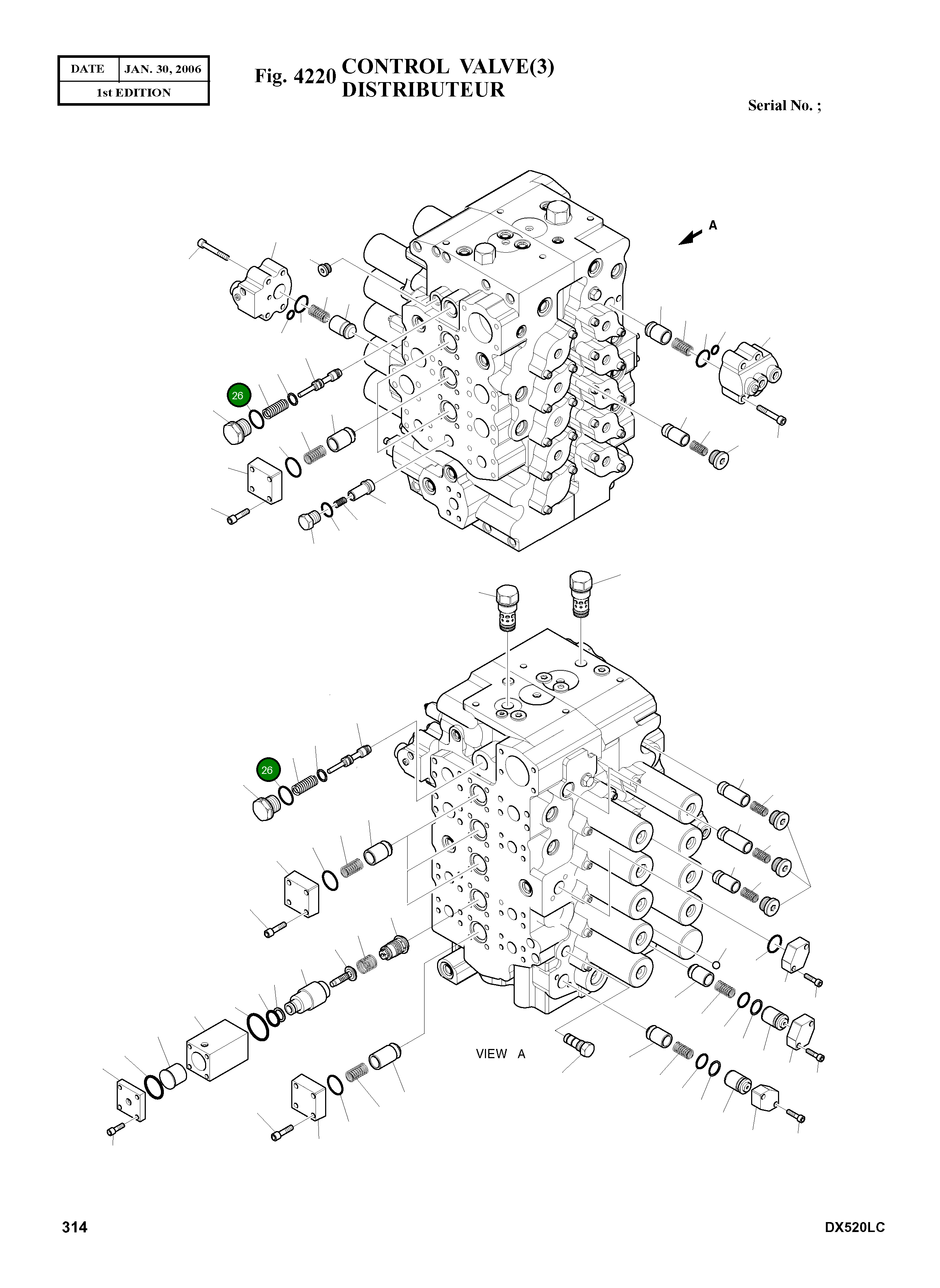 Кольцо уплотнительное (O-Ring) 180-00400 Komatsu