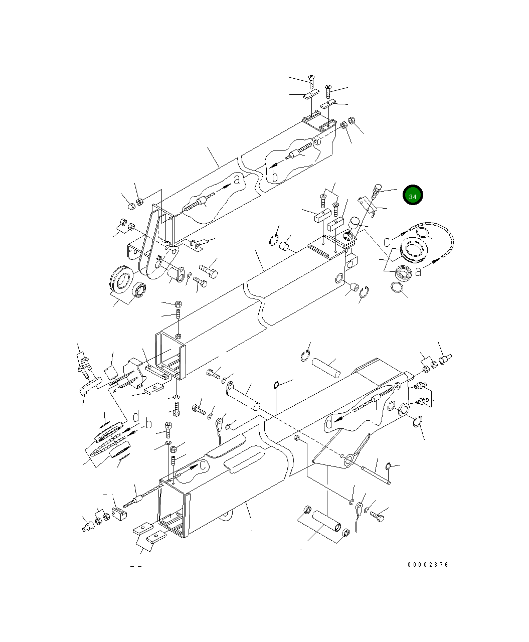 Болт MH21A14-05008 Komatsu