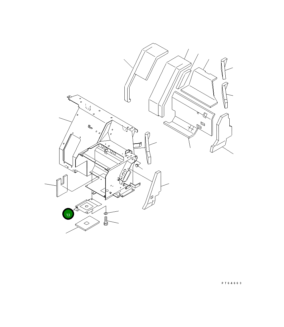 Крышка 21U-979-1141 Komatsu