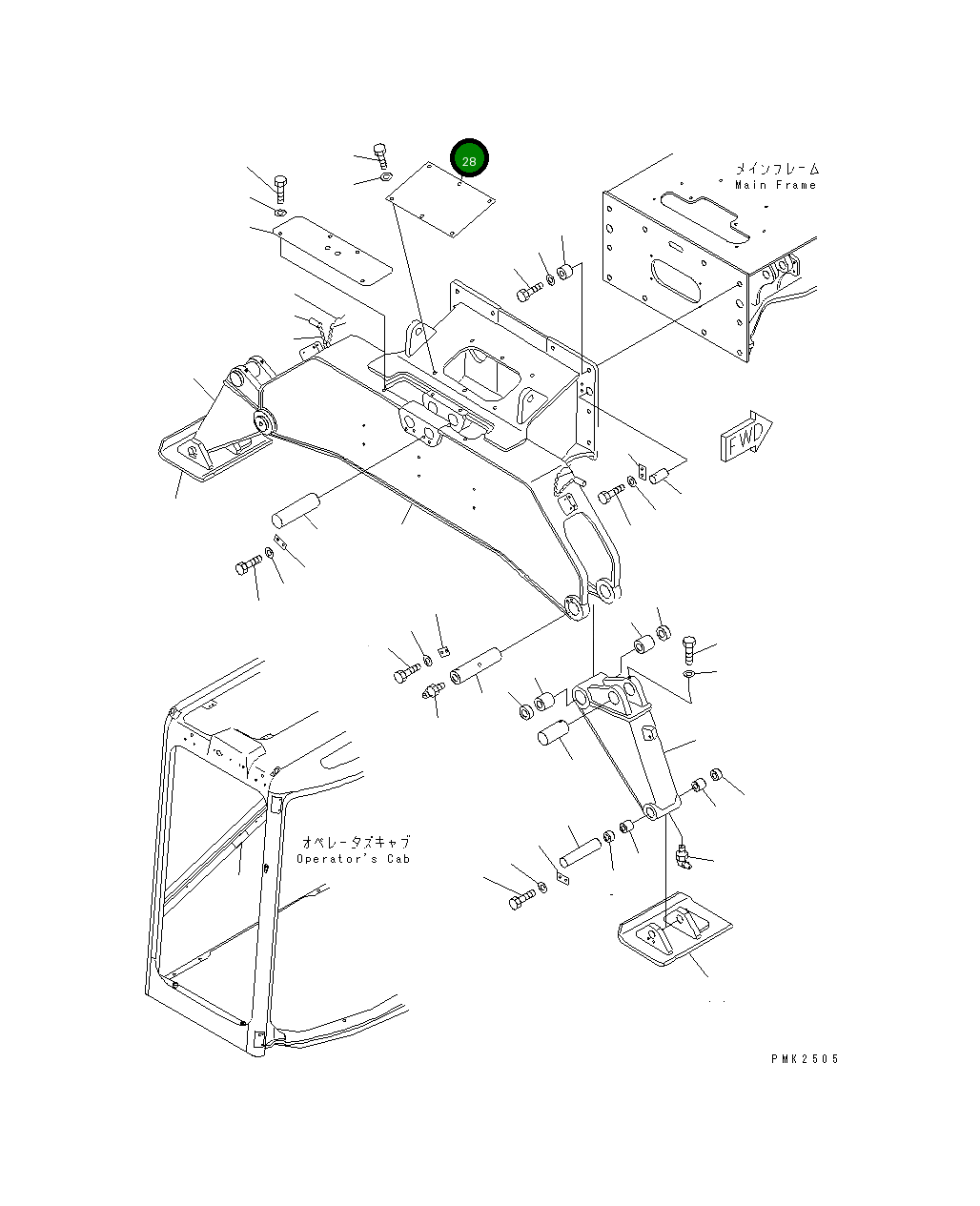 Крышка 21J-47-12130 Komatsu